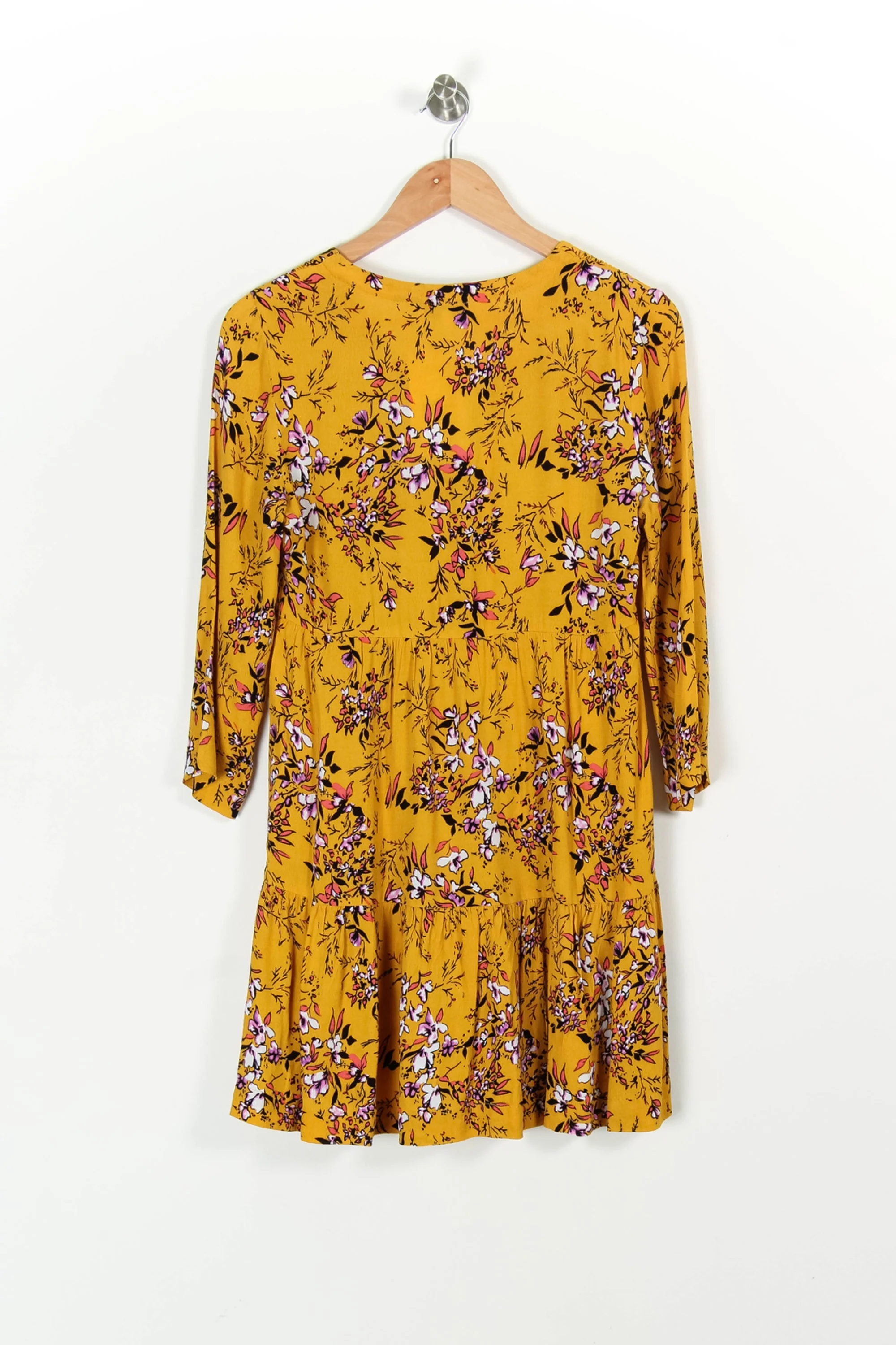 Robe Fleurie Jaune et Violet - Taille S/36 - Image 4