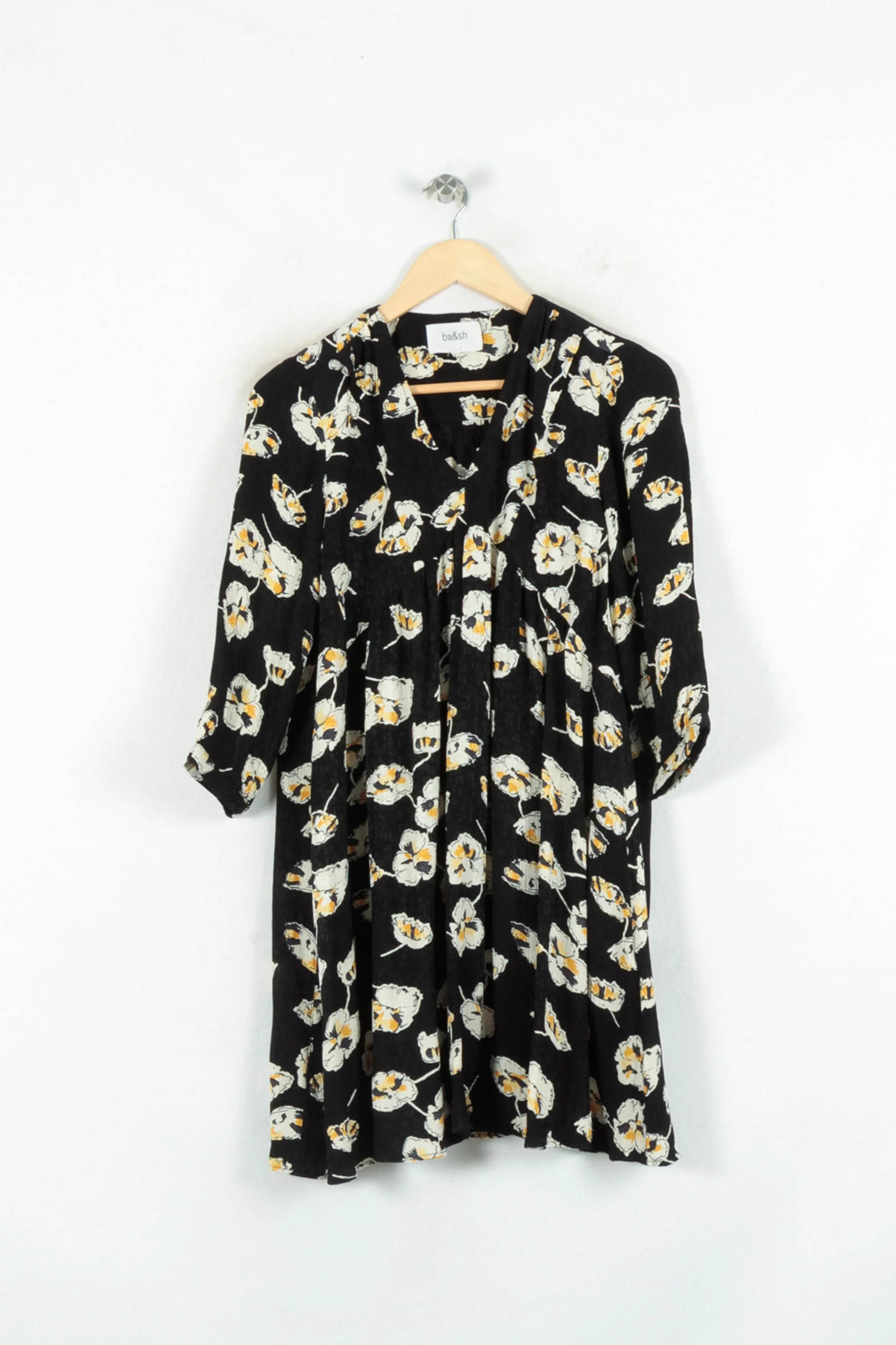 Robe Fleurie Noire et Blanche - Taille S/36 - Image 2
