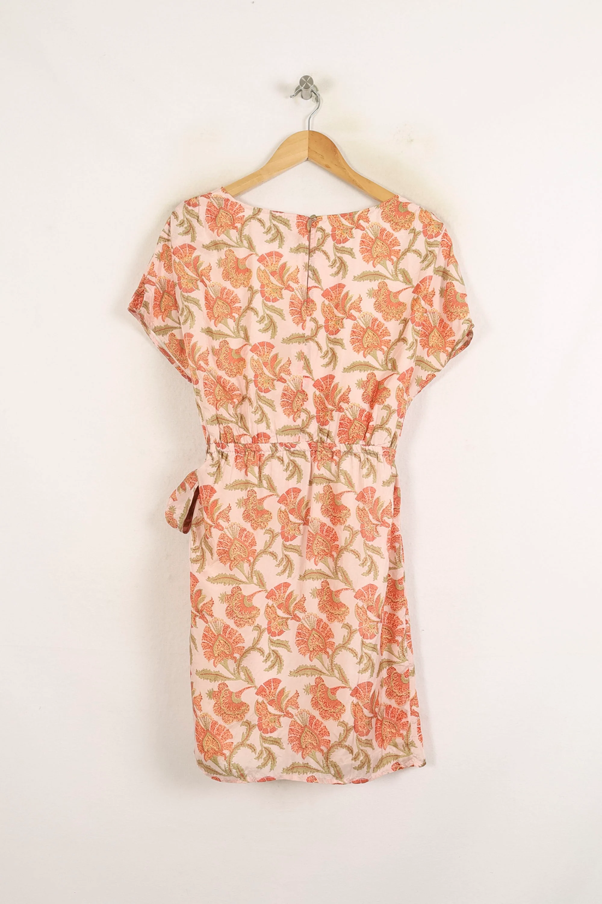 Robe Fleurie Rose et Orange - Taille S/36 - Image 4