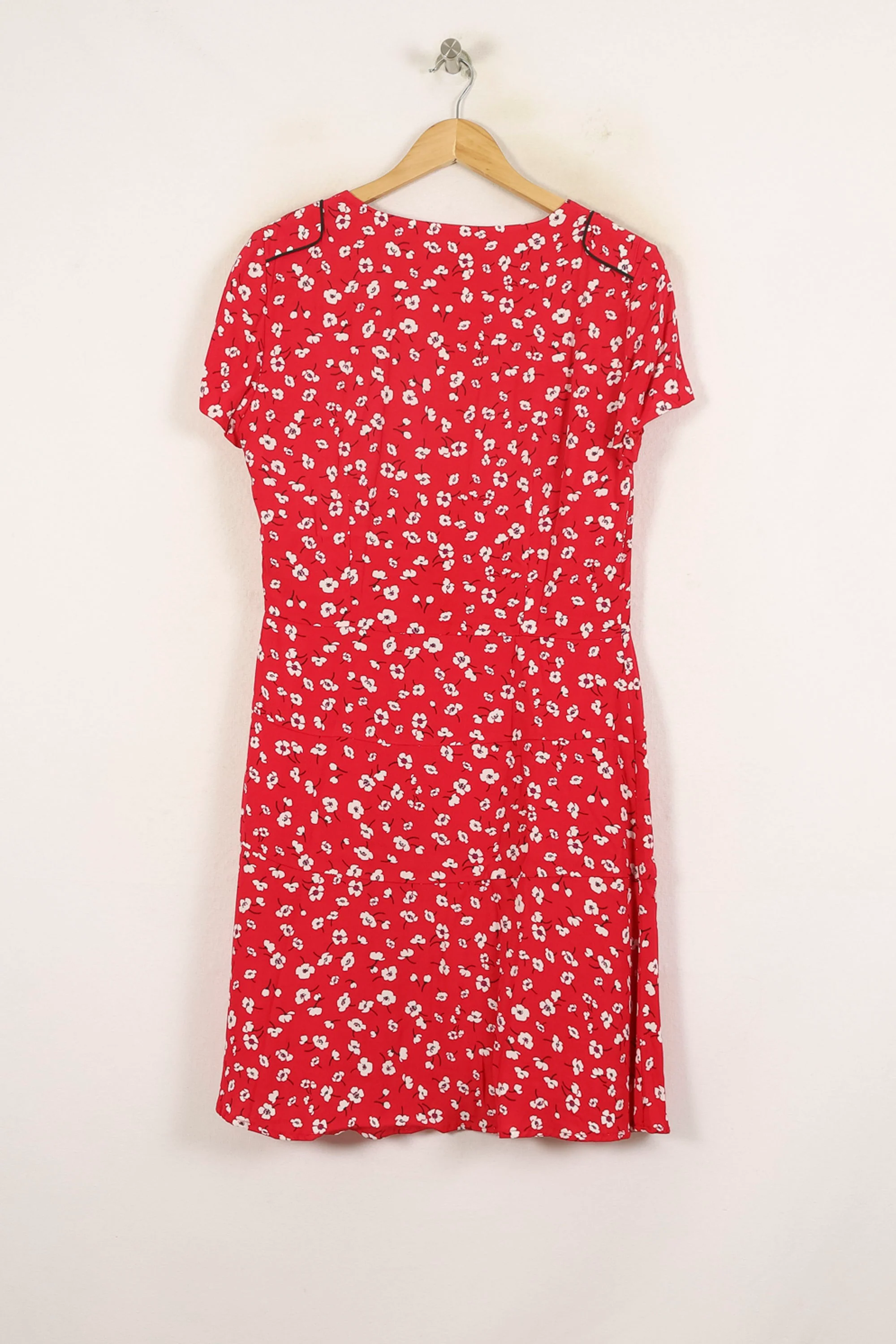 Robe Fleurie Rouge et Blanche - Taille L/40 - Image 4