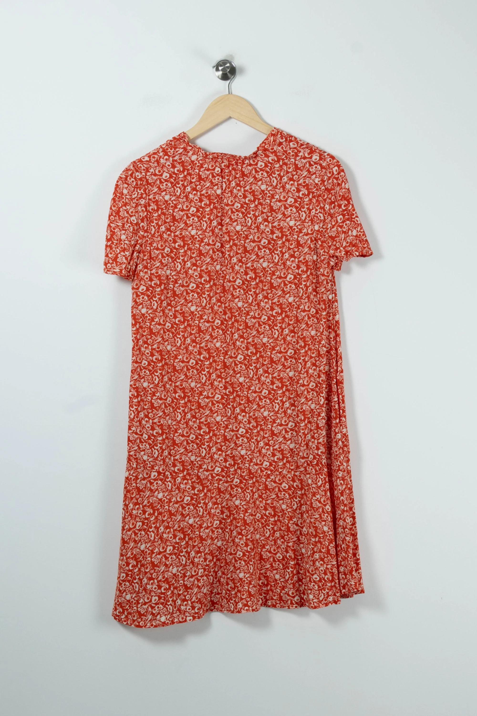 Robe Fleurie Rouge et Blanche - Taille S/36 - Image 4