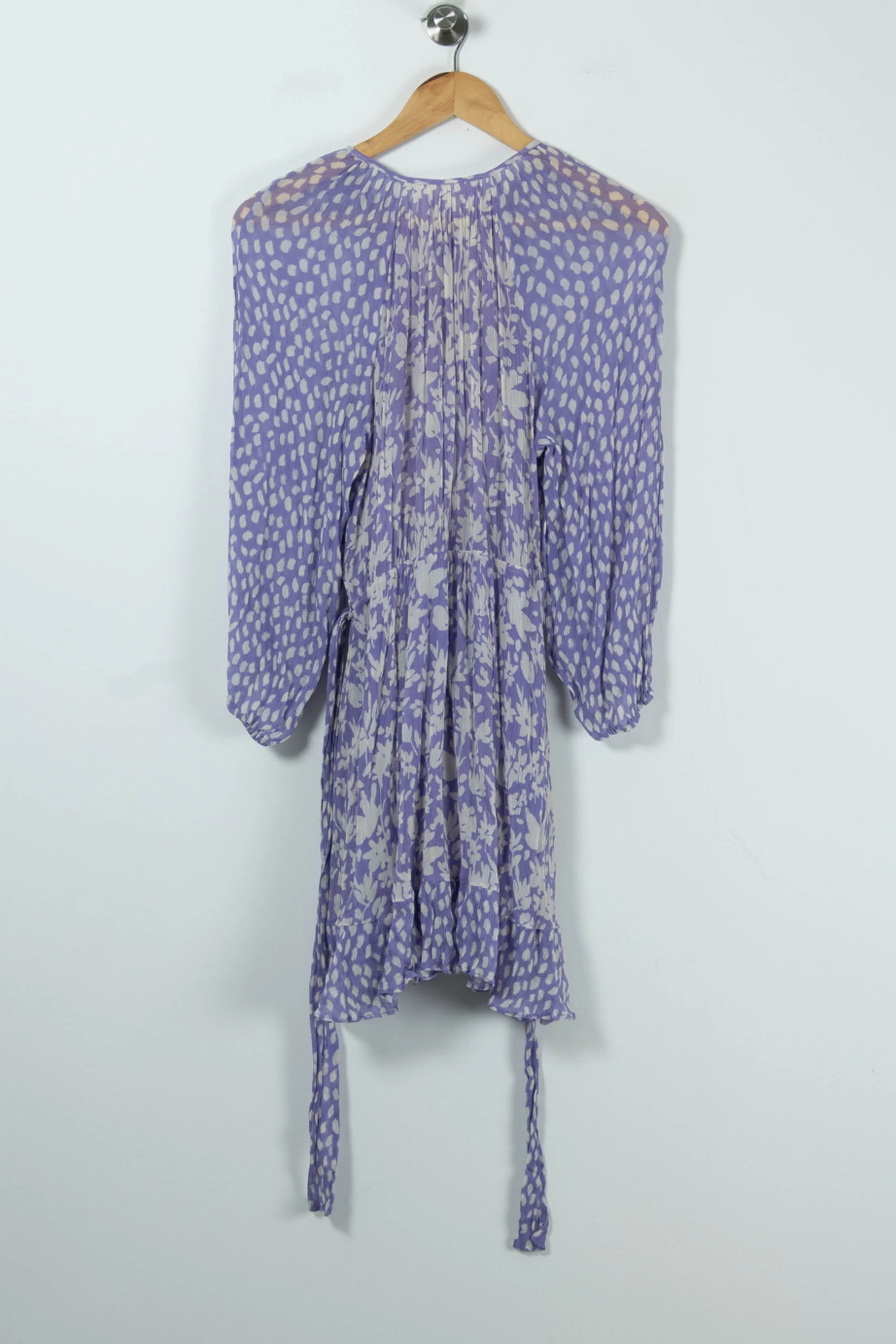 Robe Fleurie Violette et Blanche - Taille XS/34 - Image 4