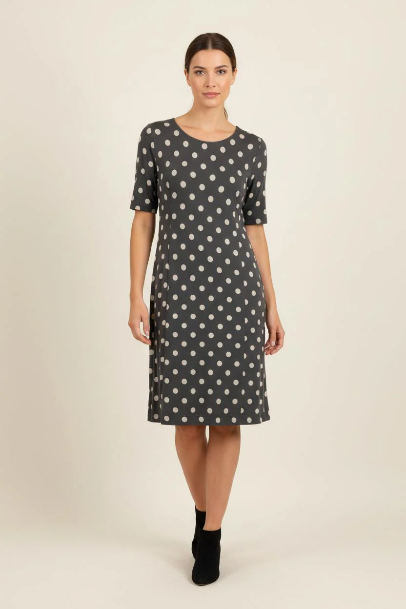 Robe Gris et Blanche - Taille L/40