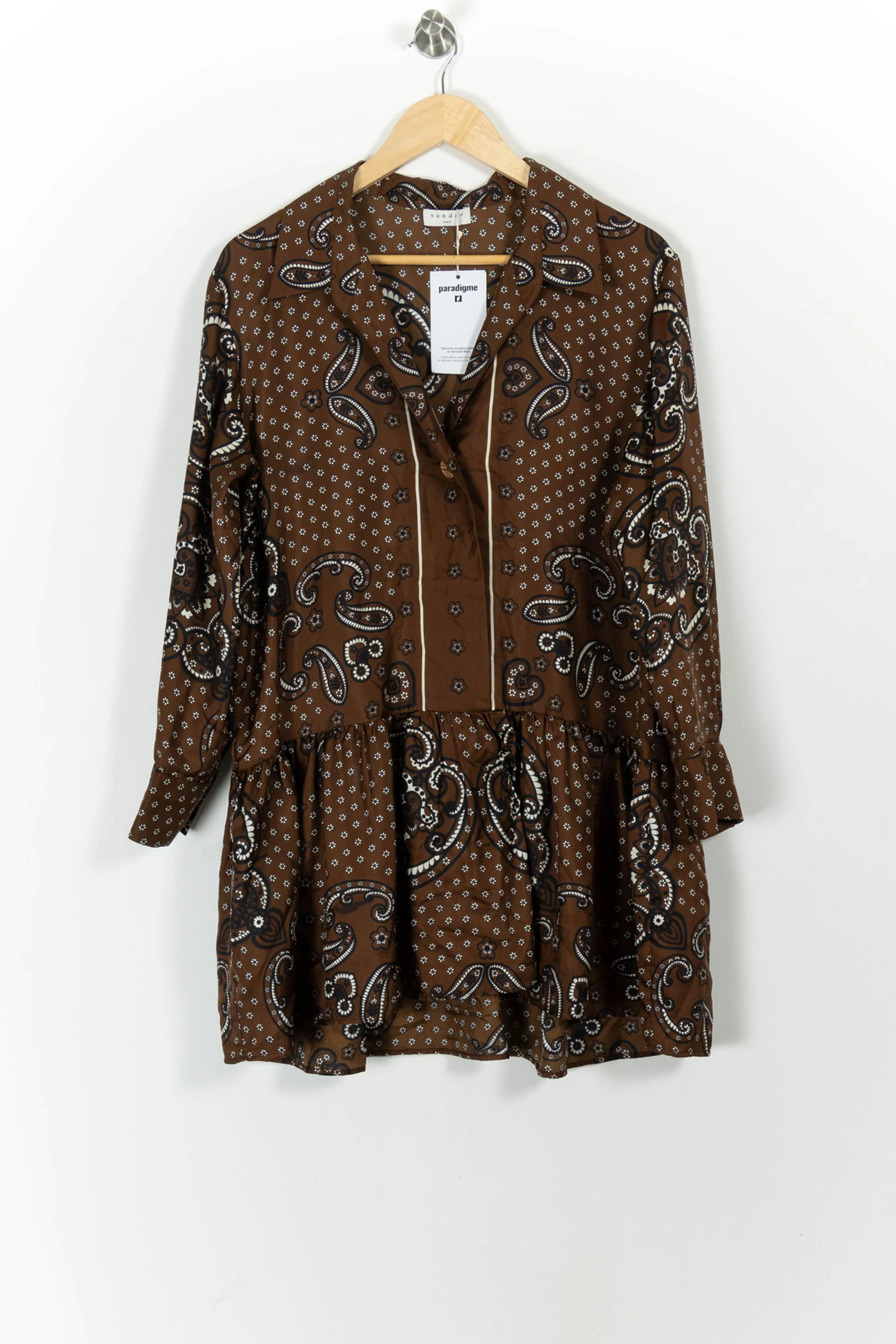 Robe Imprimée Marron - Taille S/36 - Image 2