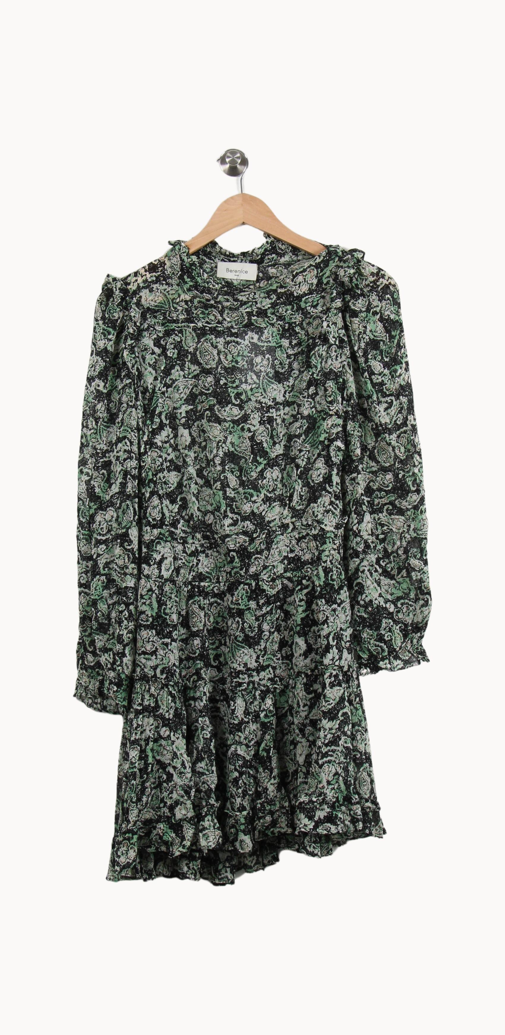 Robe Imprimée Verte et Noire - Taille M/38 - Image 2