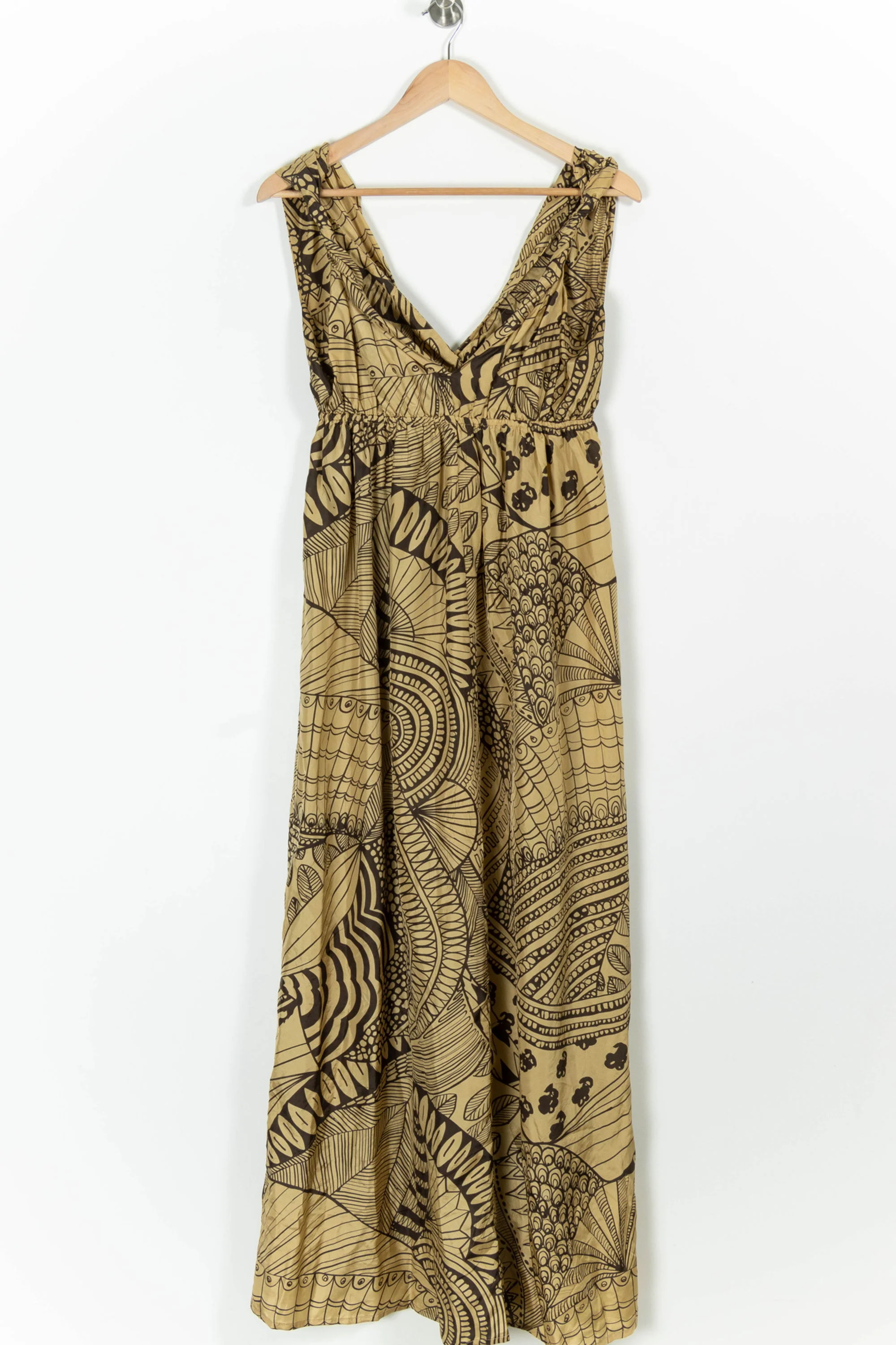 Robe Longue Beige et Noire - Taille L/40 - Image 4