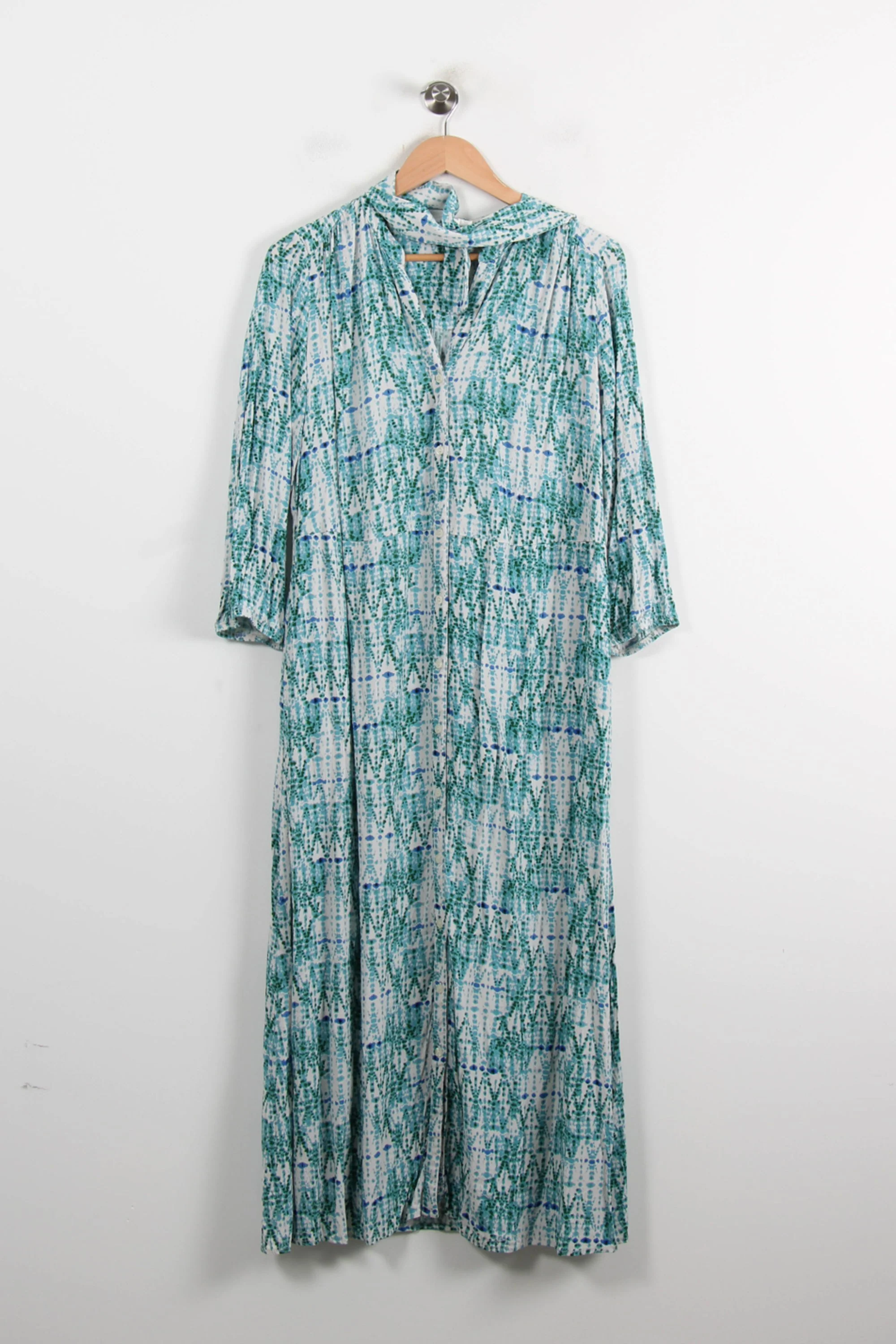 Robe Longue Bleu et Blanc - Taille L/40 - Image 2