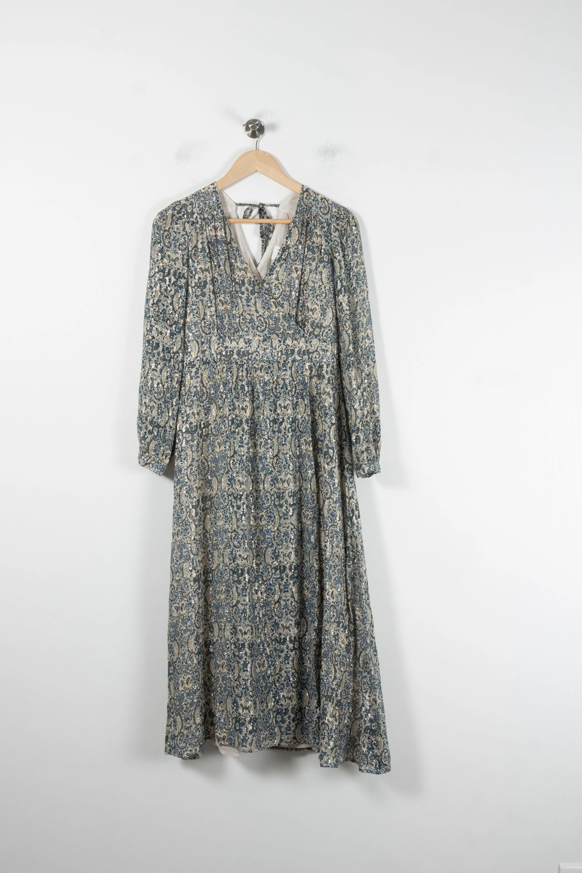 Robe Longue Bleue et Beige - Taille S/36 - Image 2