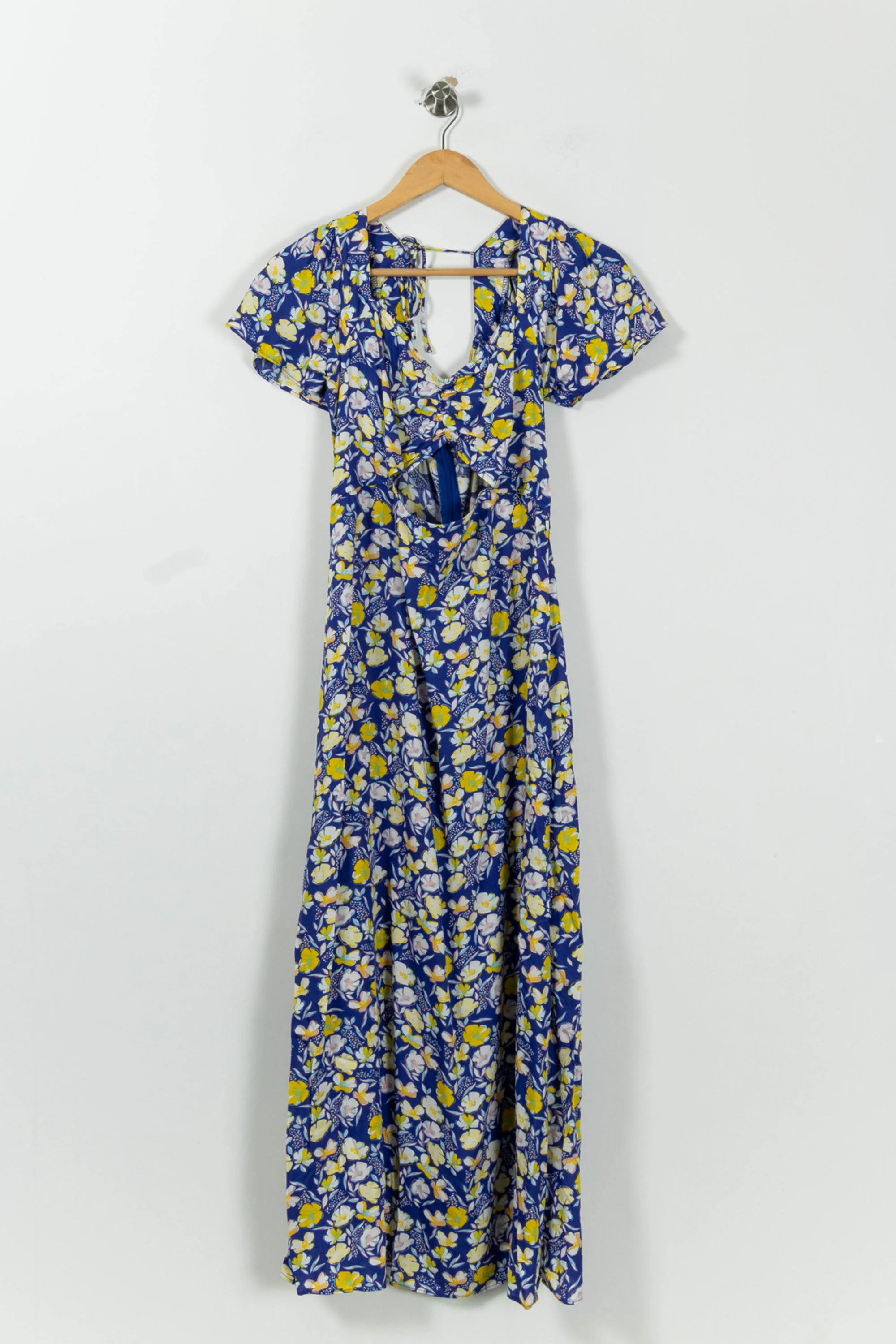 Robe Longue Bleue et Jaune - Taille L/40 - Image 2