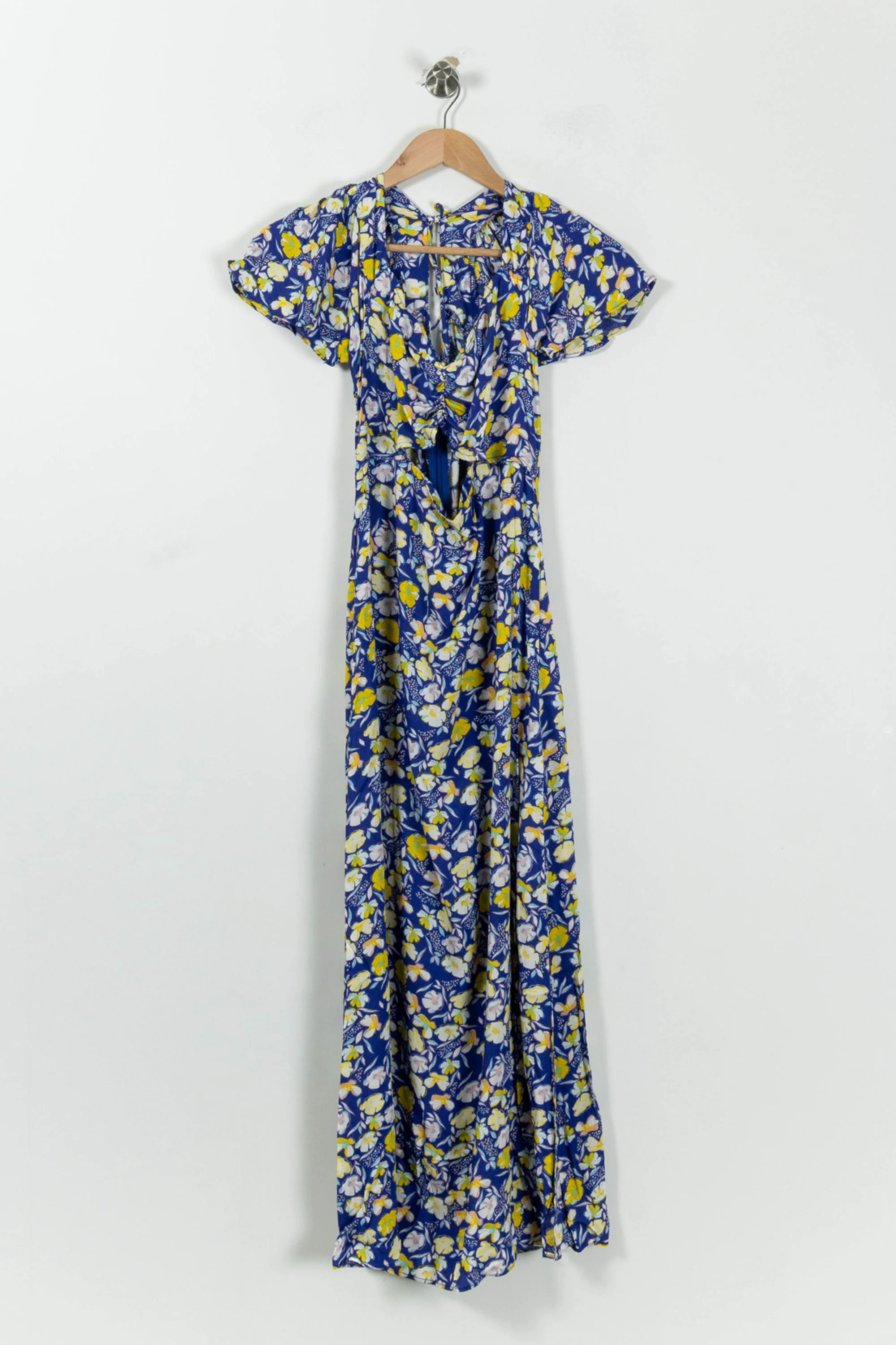 Robe Longue Bleue et Jaune - Taille L/40 - Image 2