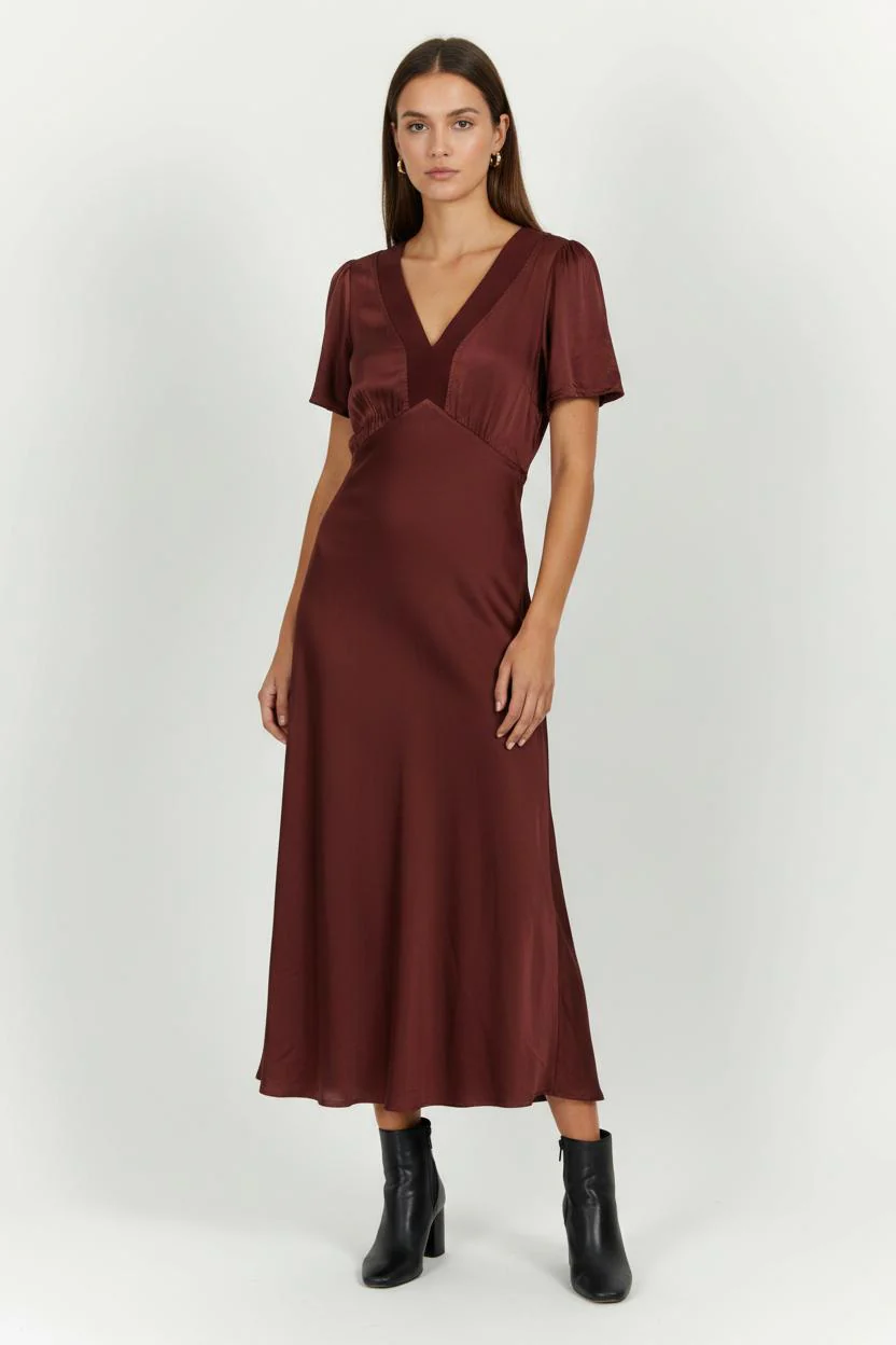 Robe Longue Bordeaux - Taille XL/42