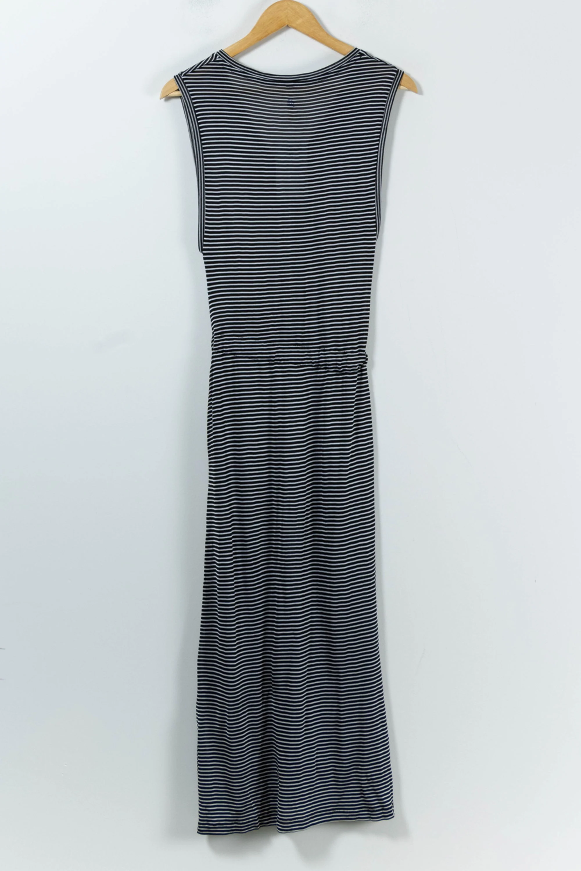 Robe Longue Grise à Rayures Blanches - Taille S/36 - Image 4