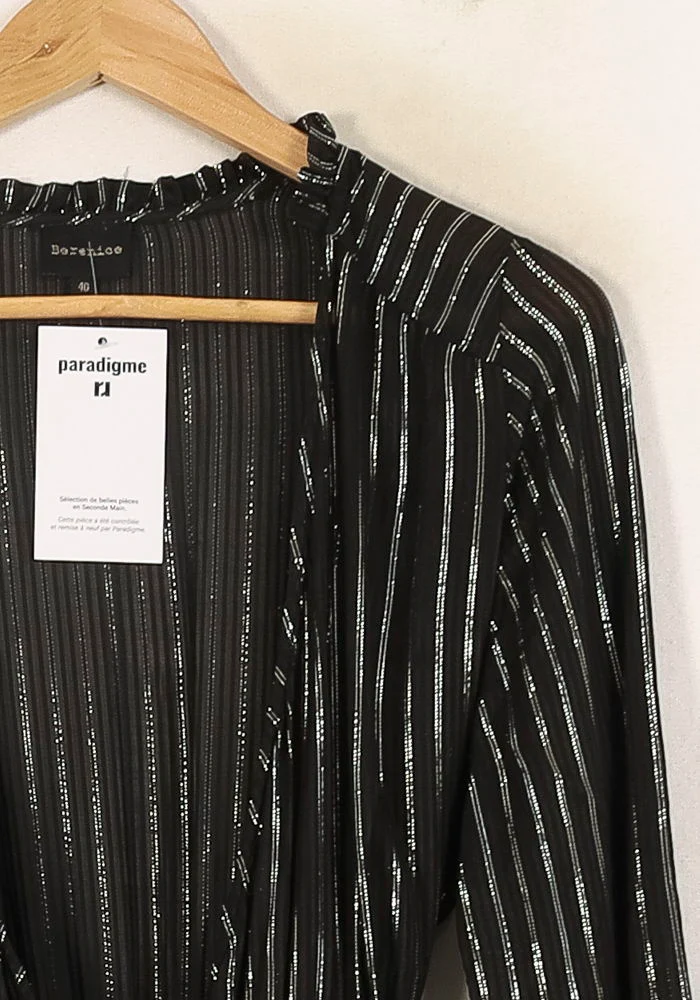 Robe Longue Noire et Argentée - Taille M/38 - Image 3