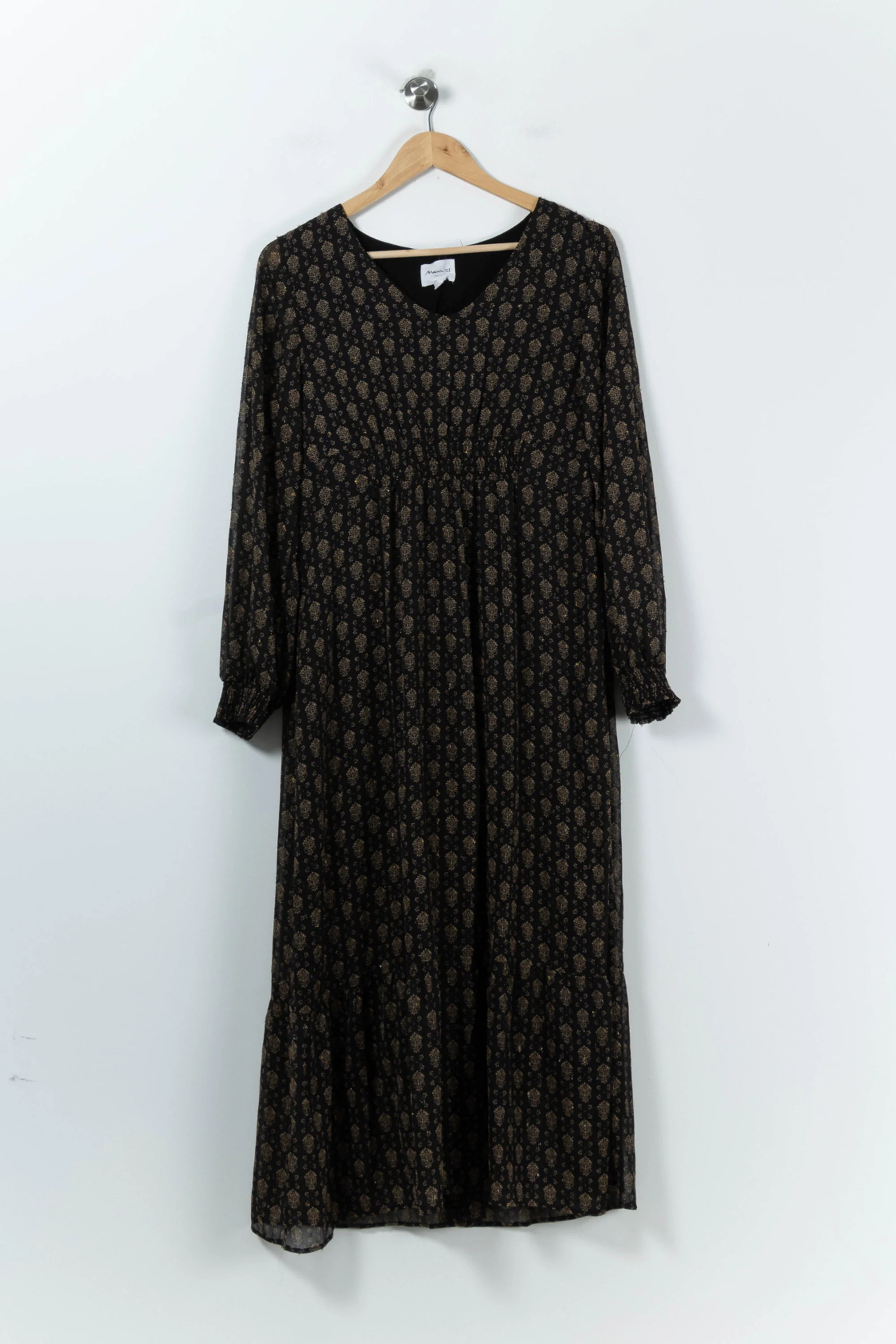 Robe Longue Noire et Beige - Taille M/38 - Image 2