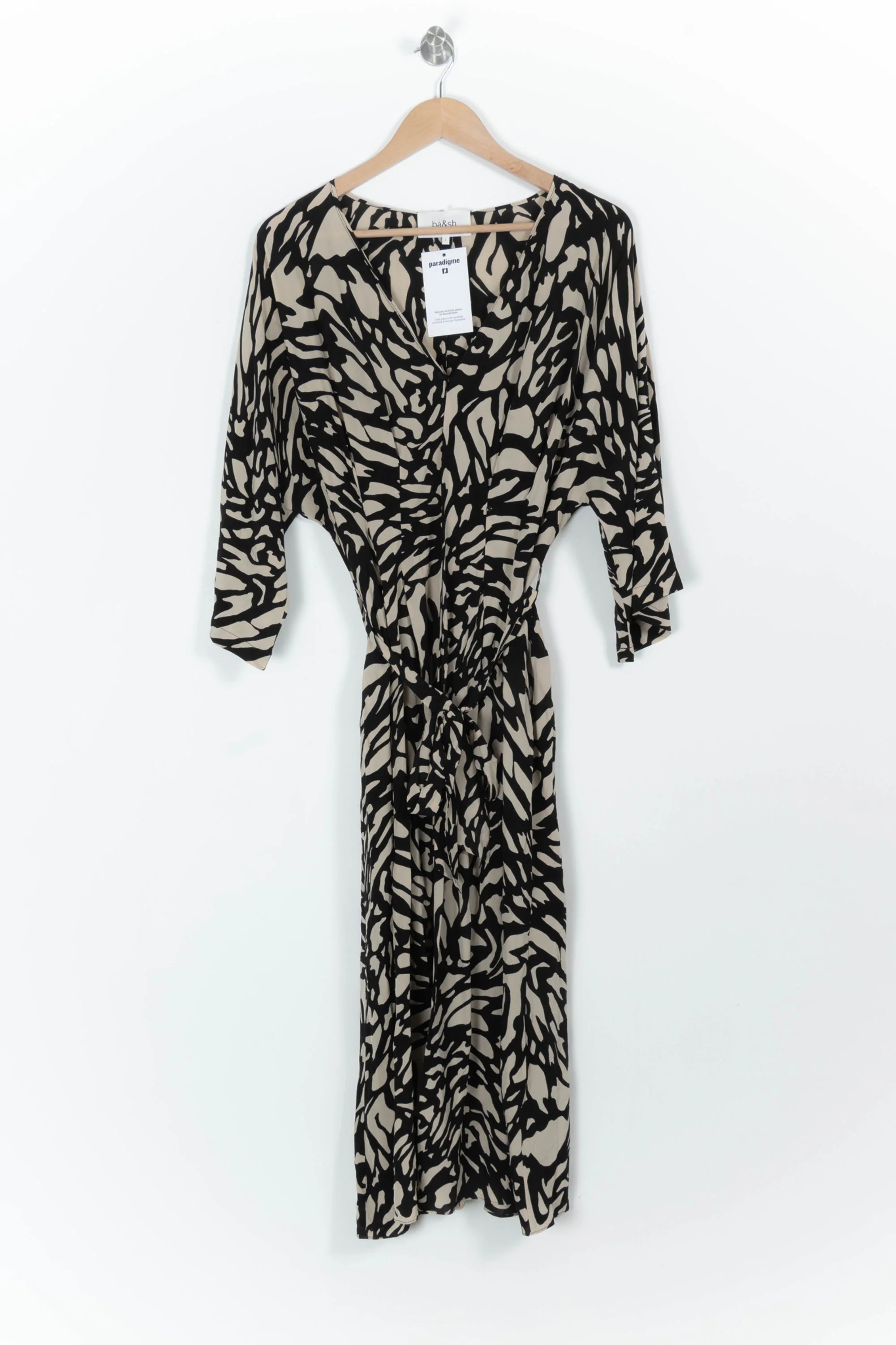 Robe longue noire et beige - Taille S/36 - Image 2