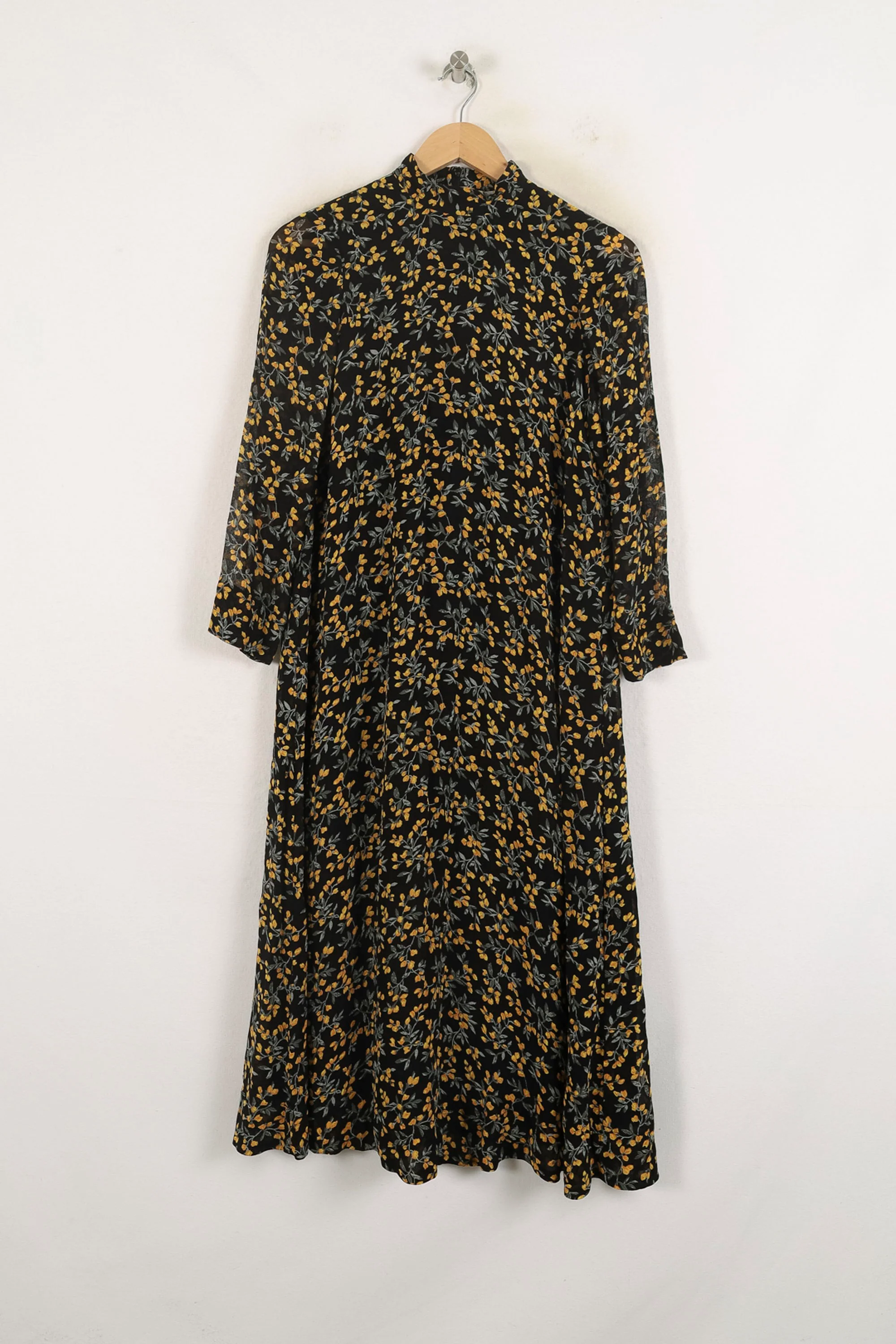 Robe Longue Noire et Jaune - Taille XXS/32 - Image 2