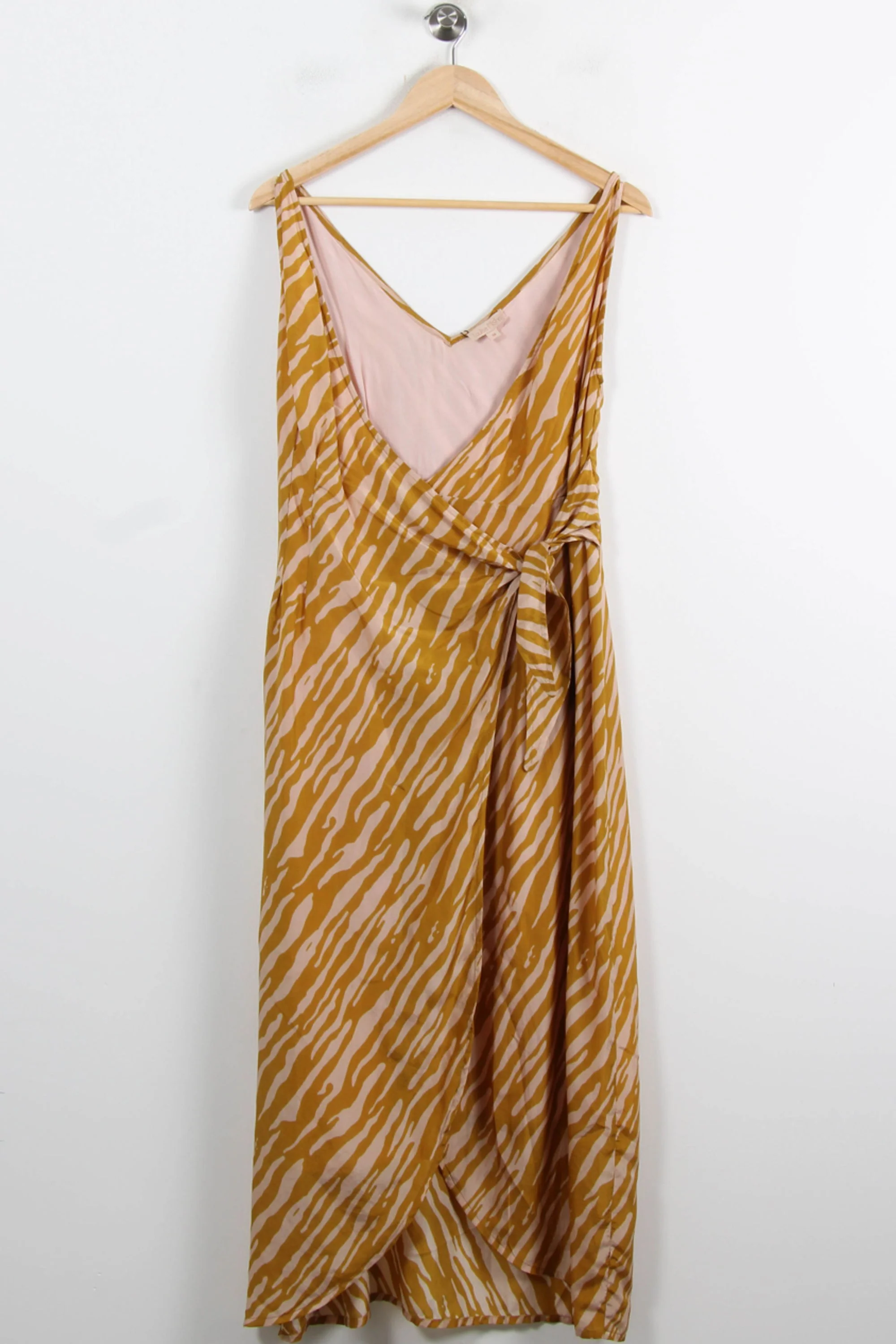 Robe Longue Orange et Beige - Taille S/36 - Image 2