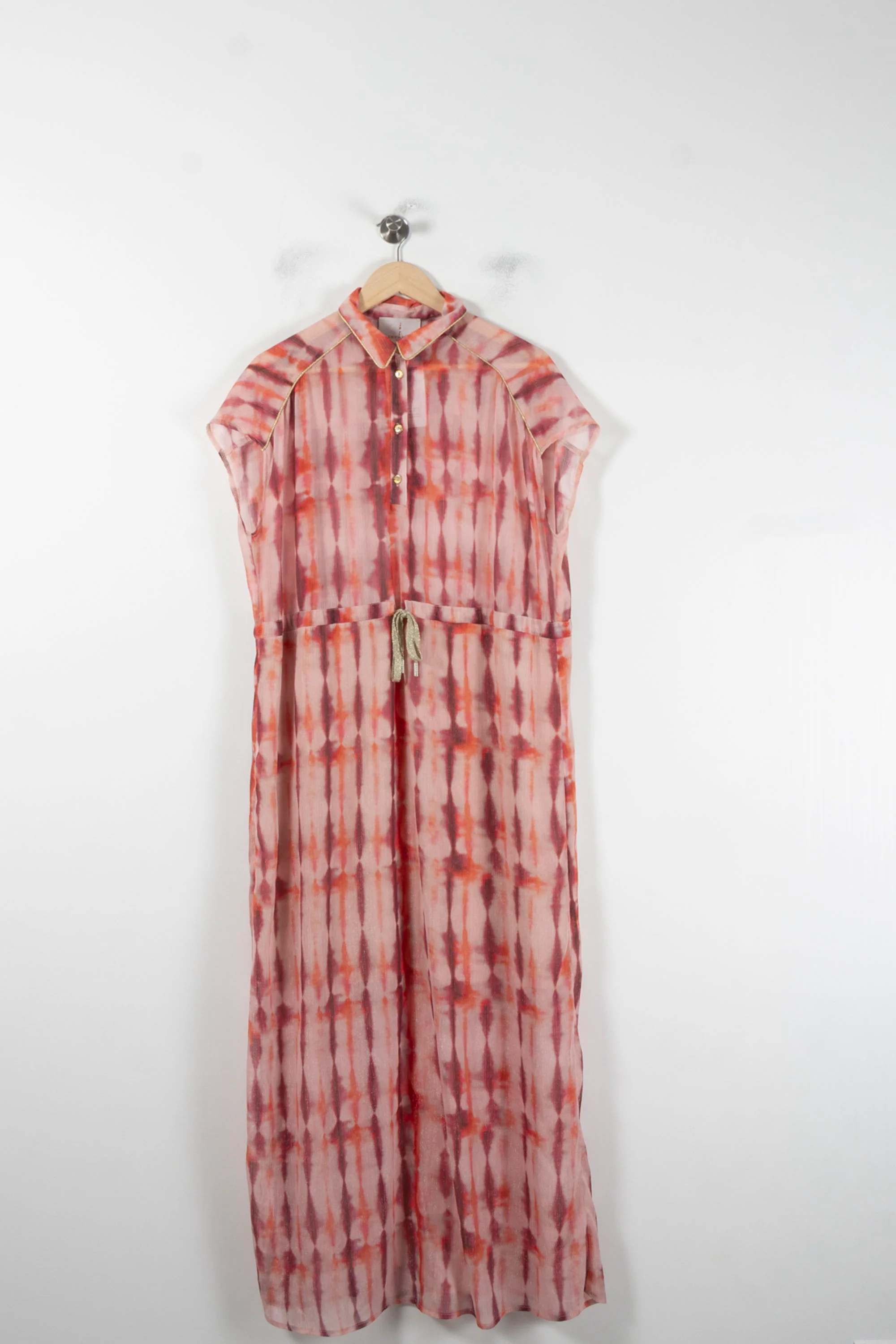 Robe Longue Rose et Rouge - Taille L/40 - Image 2