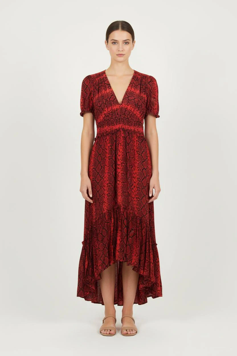 Robe Longue Rouge - Taille S/36