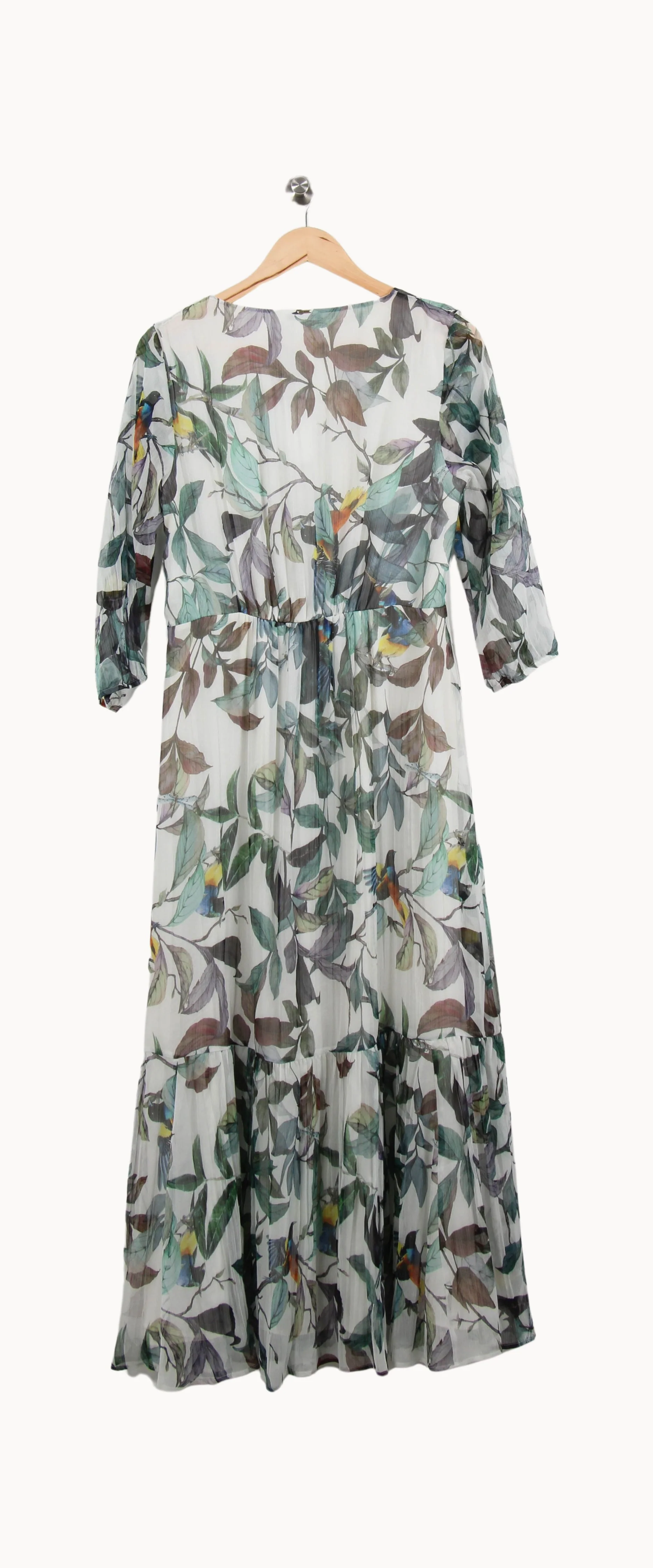 Robe Longue Verte et Blanche - Taille L/40 - Image 4