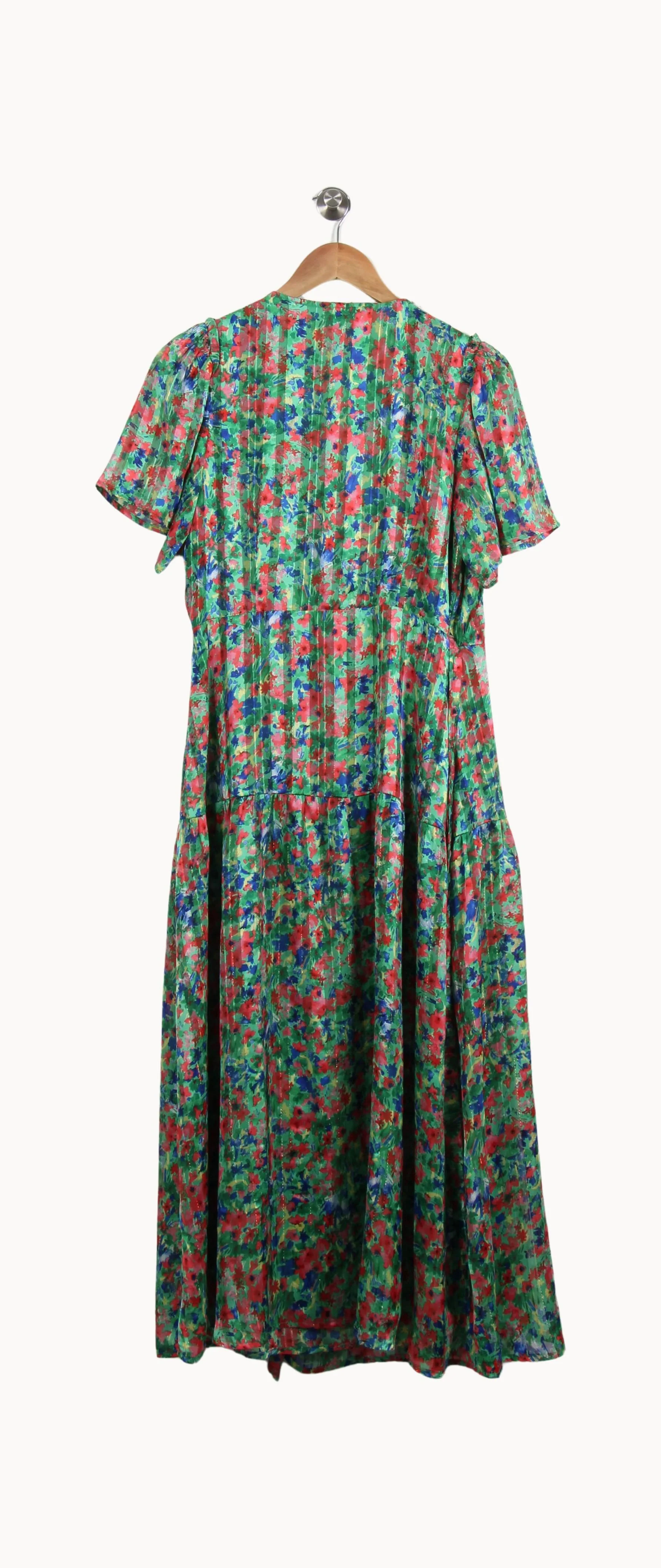 Robe Longue Verte et Rouge - Taille S/36 - Image 4