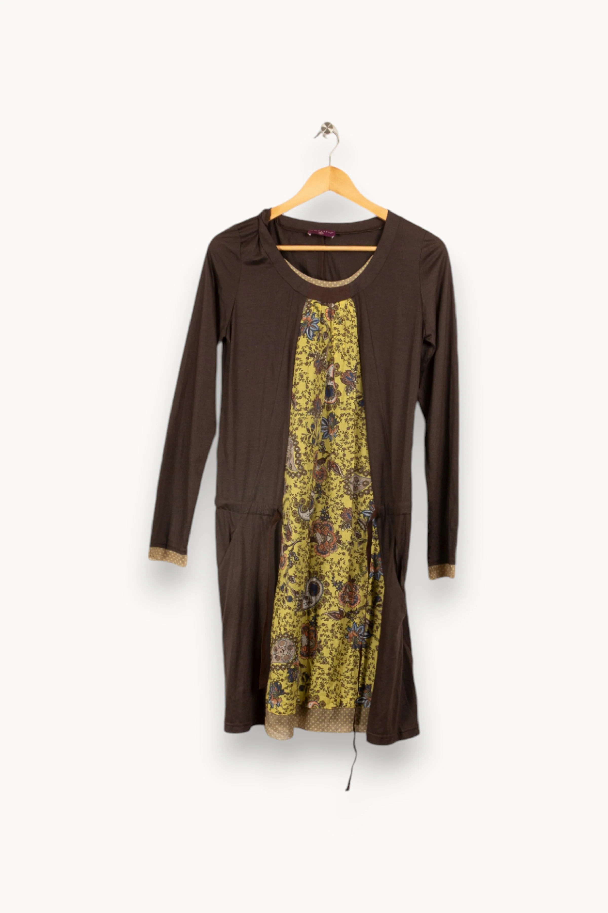 Robe marron et verte - Taille M/38 - Image 2