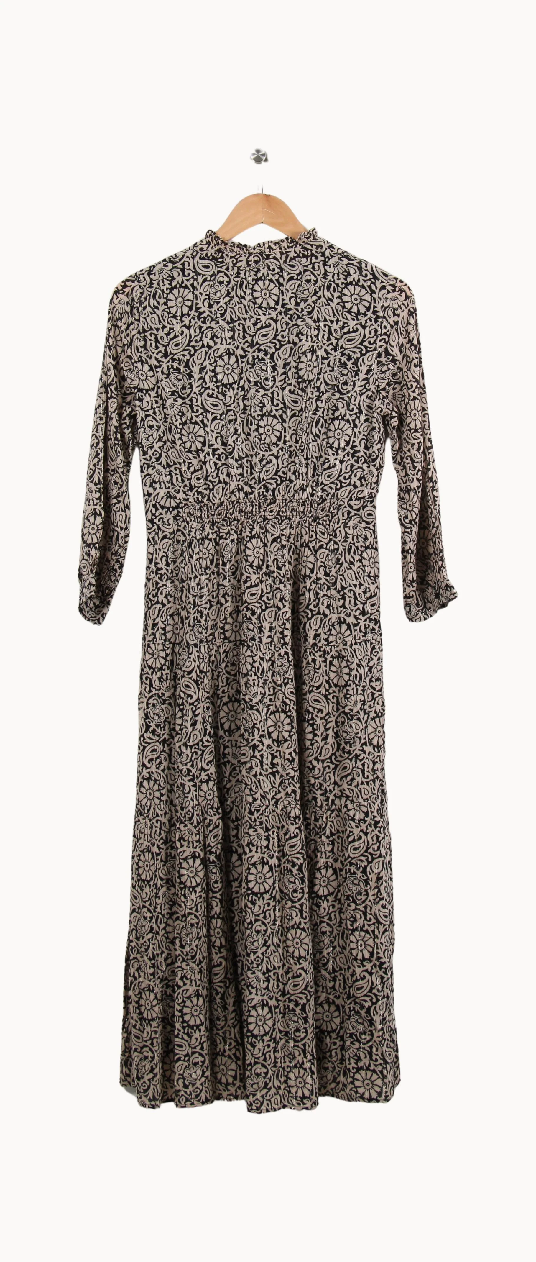 Robe Midi Beige et Noire - Taille S/36 - Image 4
