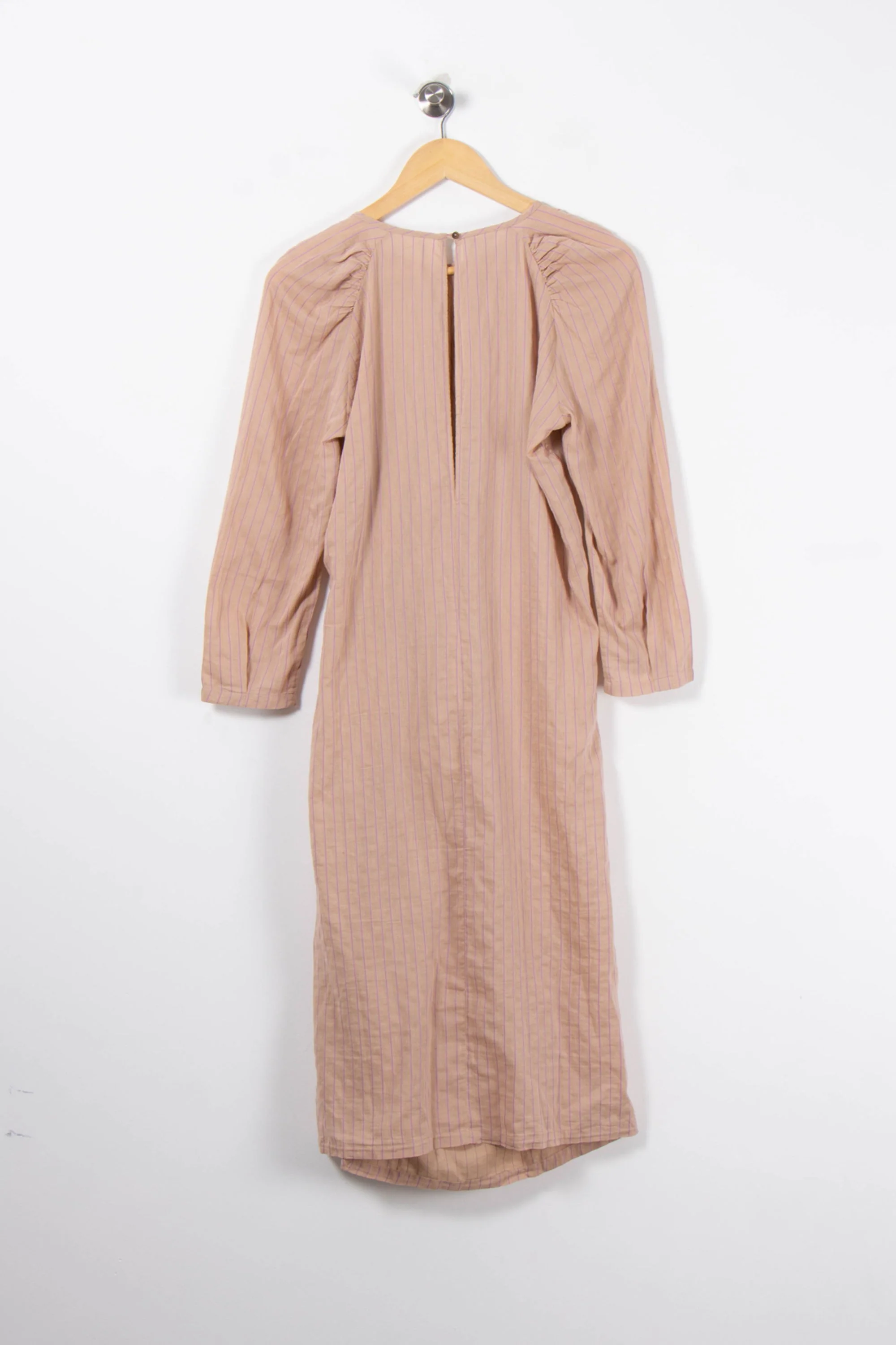 Robe Midi Beige rayée - Taille M/38 - Image 4