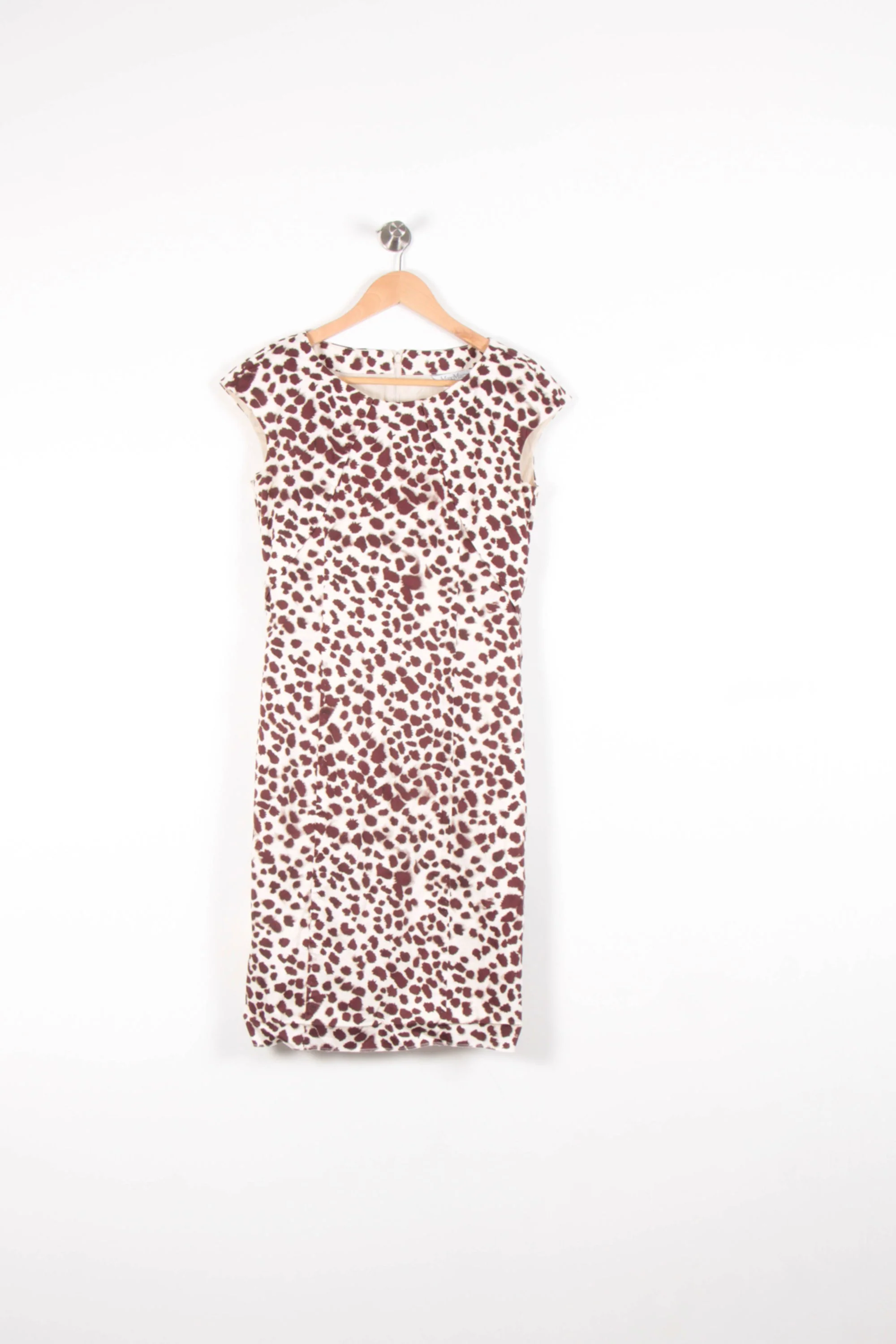 Robe Midi Blanche et Marron - Taille S/36 - Image 2