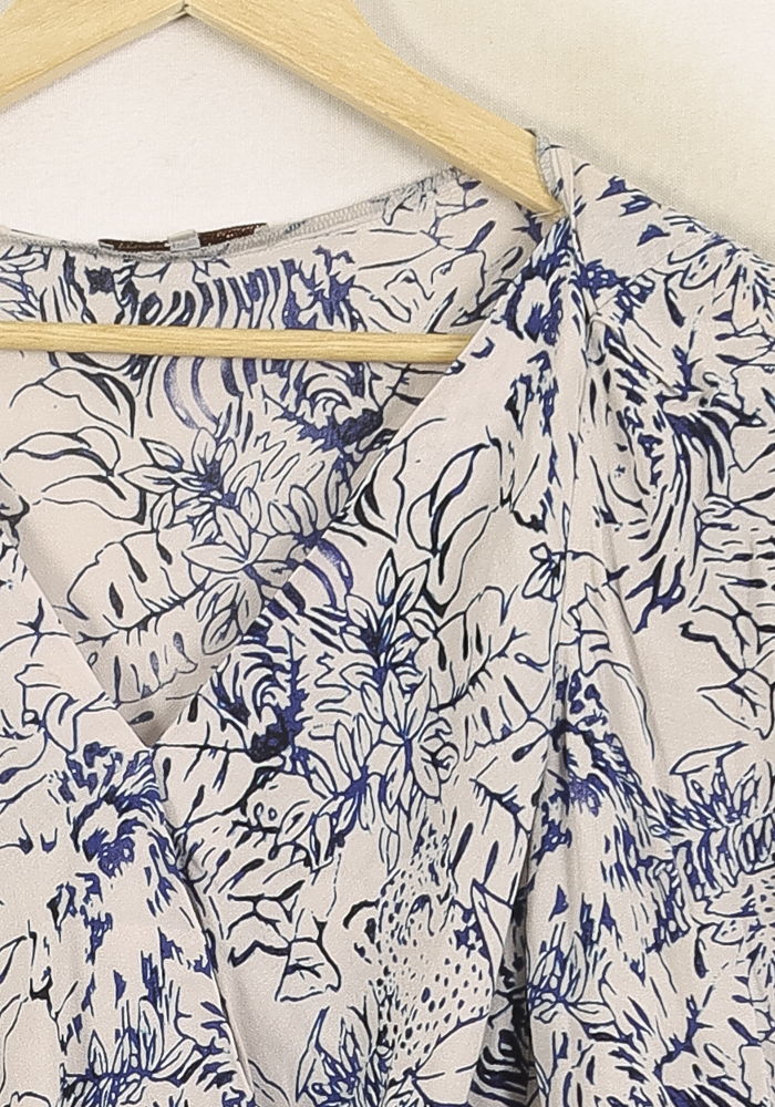 Robe Midi Bleu et Blanc - Taille L/40 - Image 3