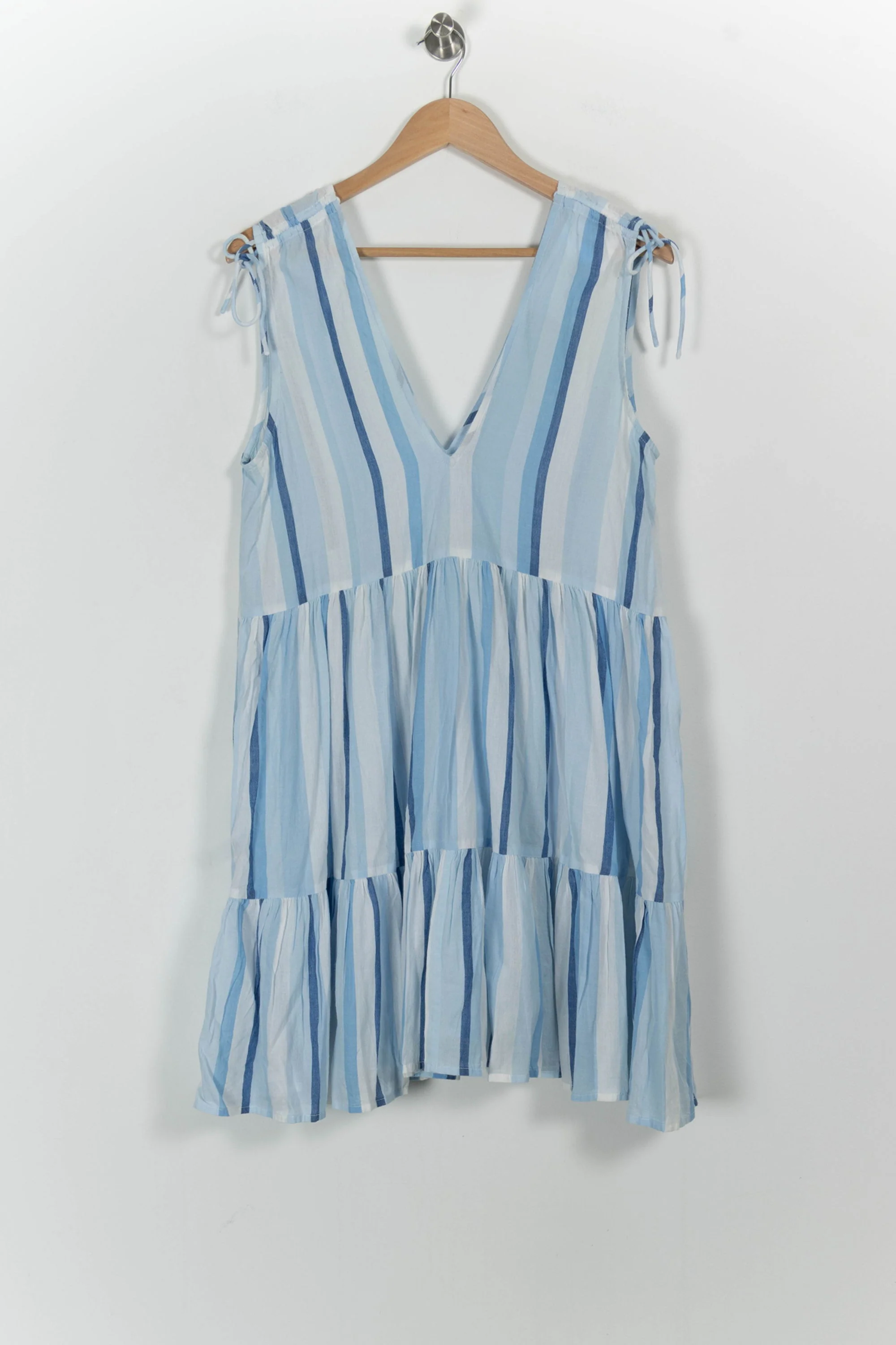 Robe Midi Bleu et Blanc - Taille L/40 - Image 2