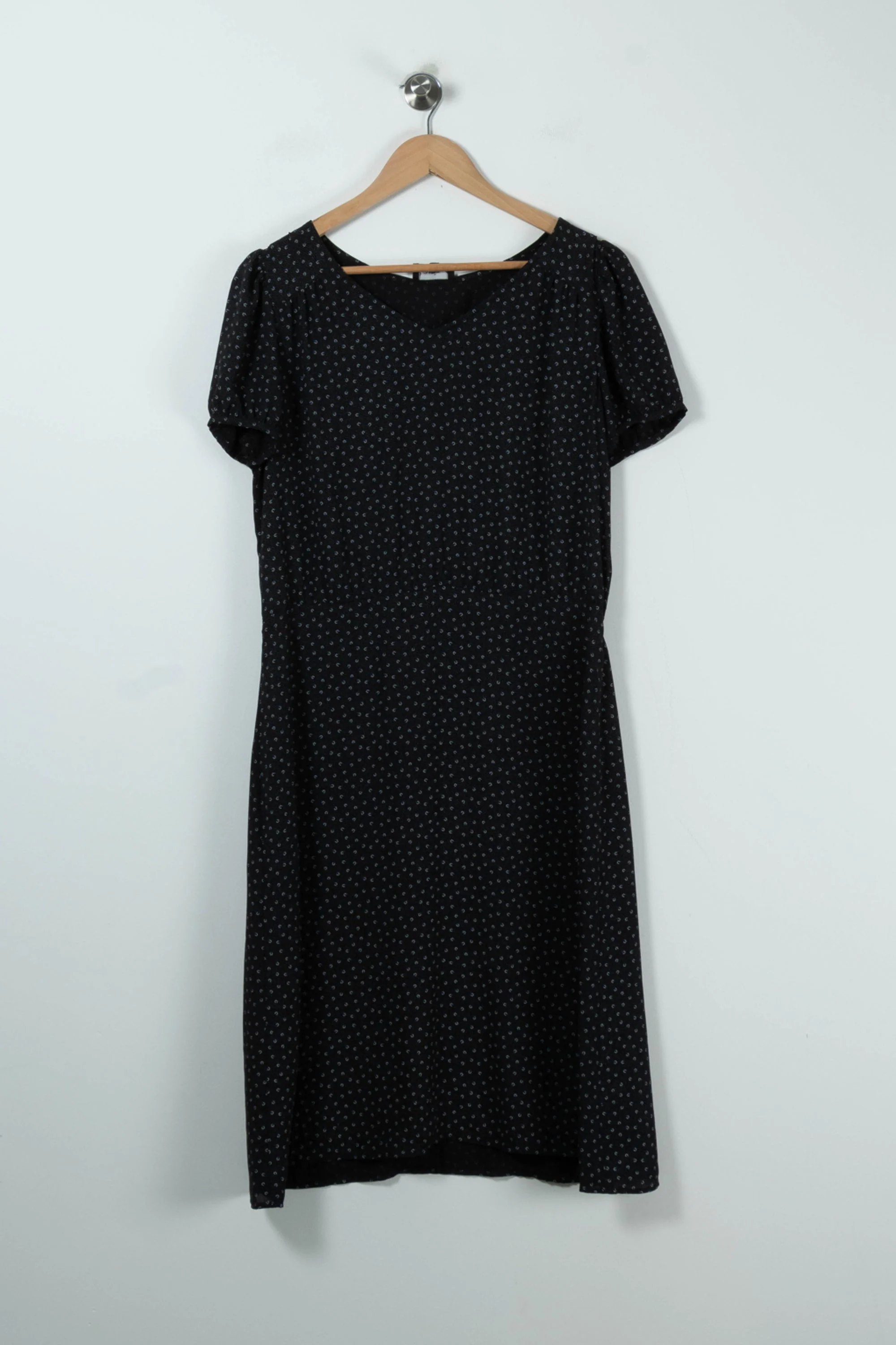 Robe Midi Bleue à Pois Blancs - Taille L/40 - Image 2