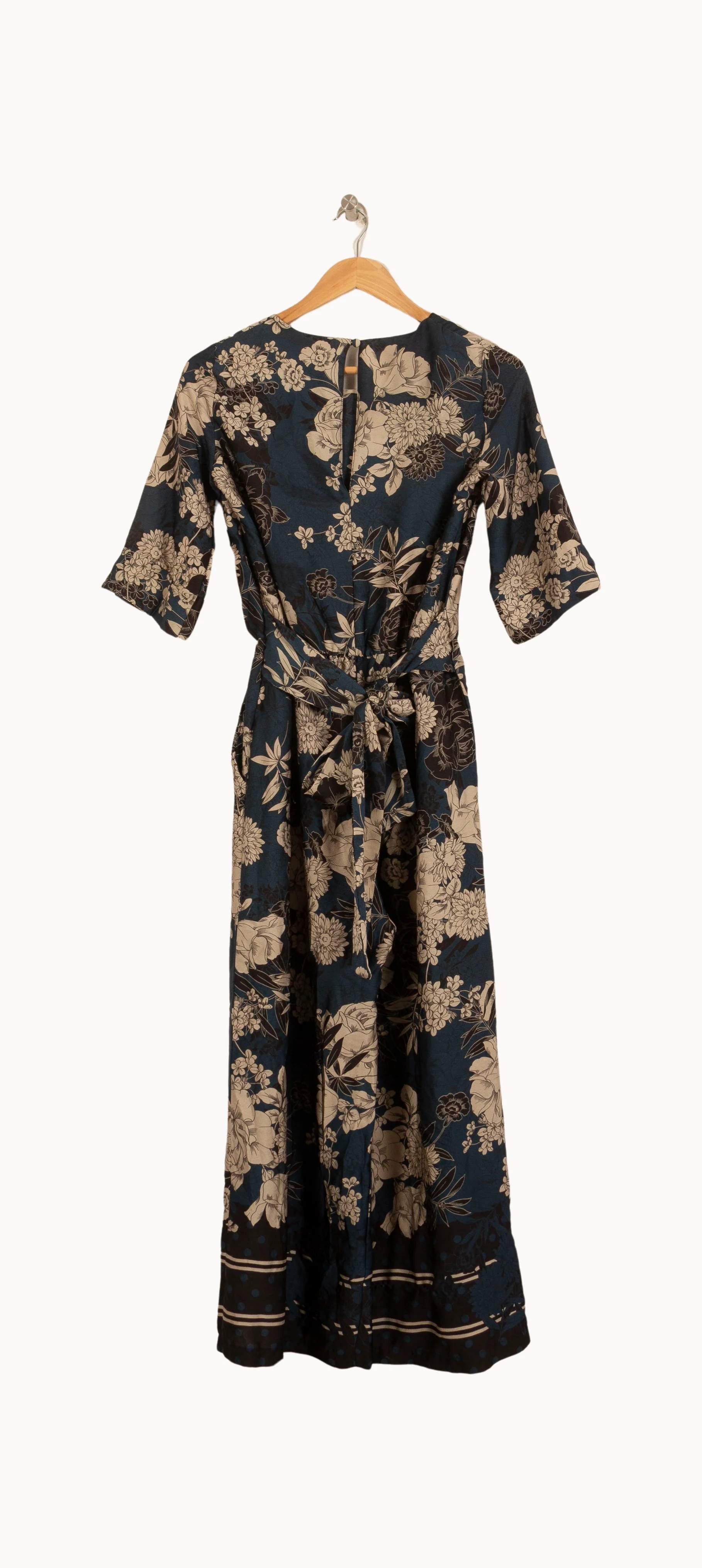 Robe Midi Bleue et Beige - Taille S/36 - Image 4