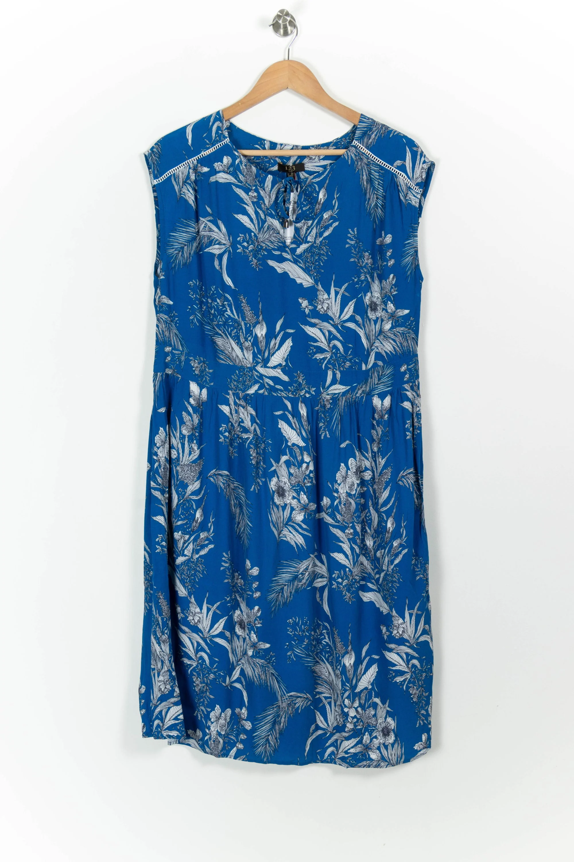 Robe Midi Bleue et Blanche - Taille XXL/44 - Image 2