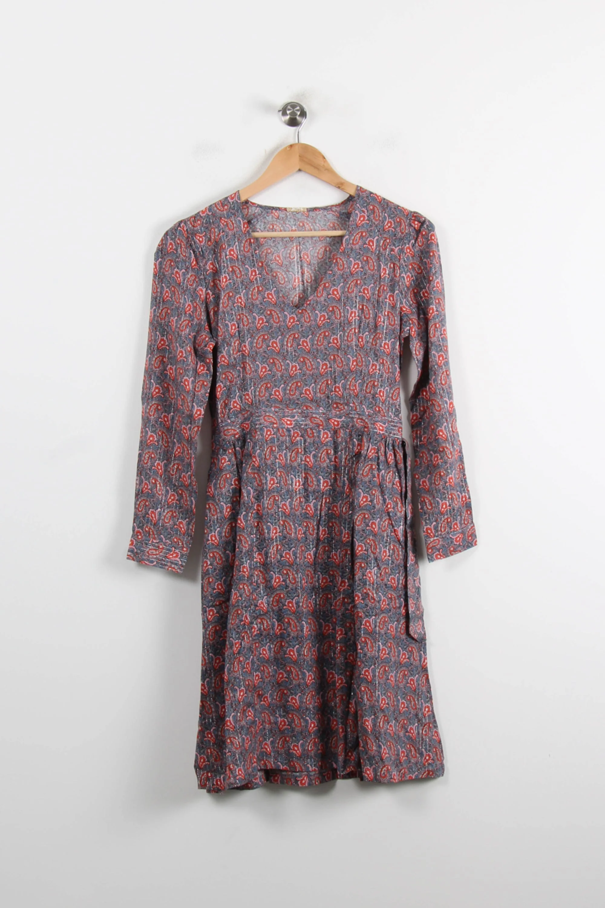 Robe Midi Bleue et Rose - Taille M/38 - Image 2