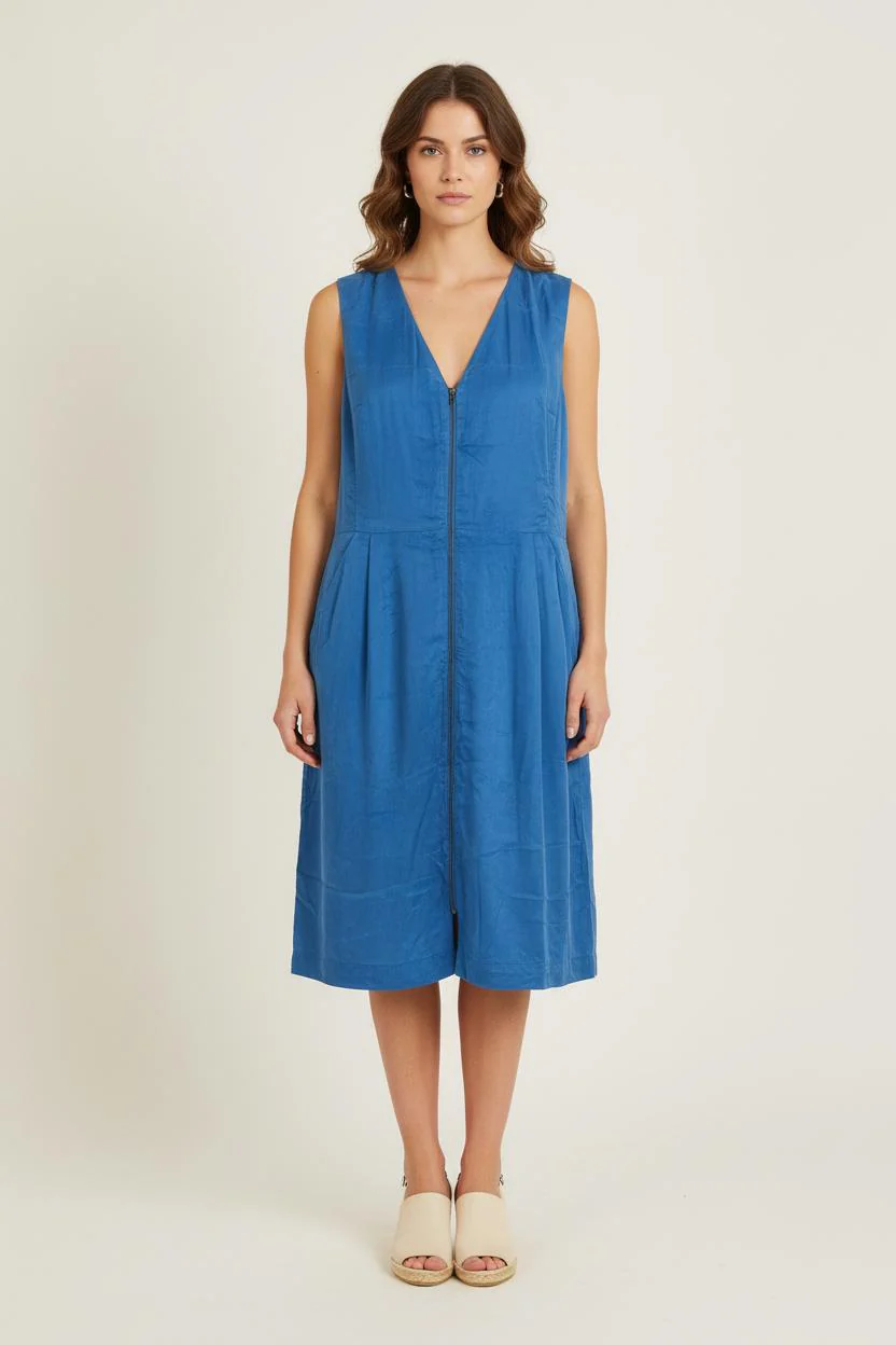 Robe Midi Bleue - Taille XXXL/46