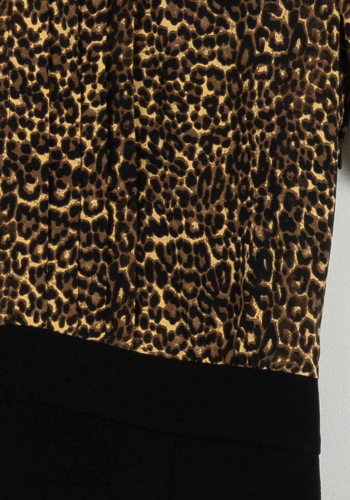 Robe Midi Léopard et Noire - Taille S/36 - Image 3