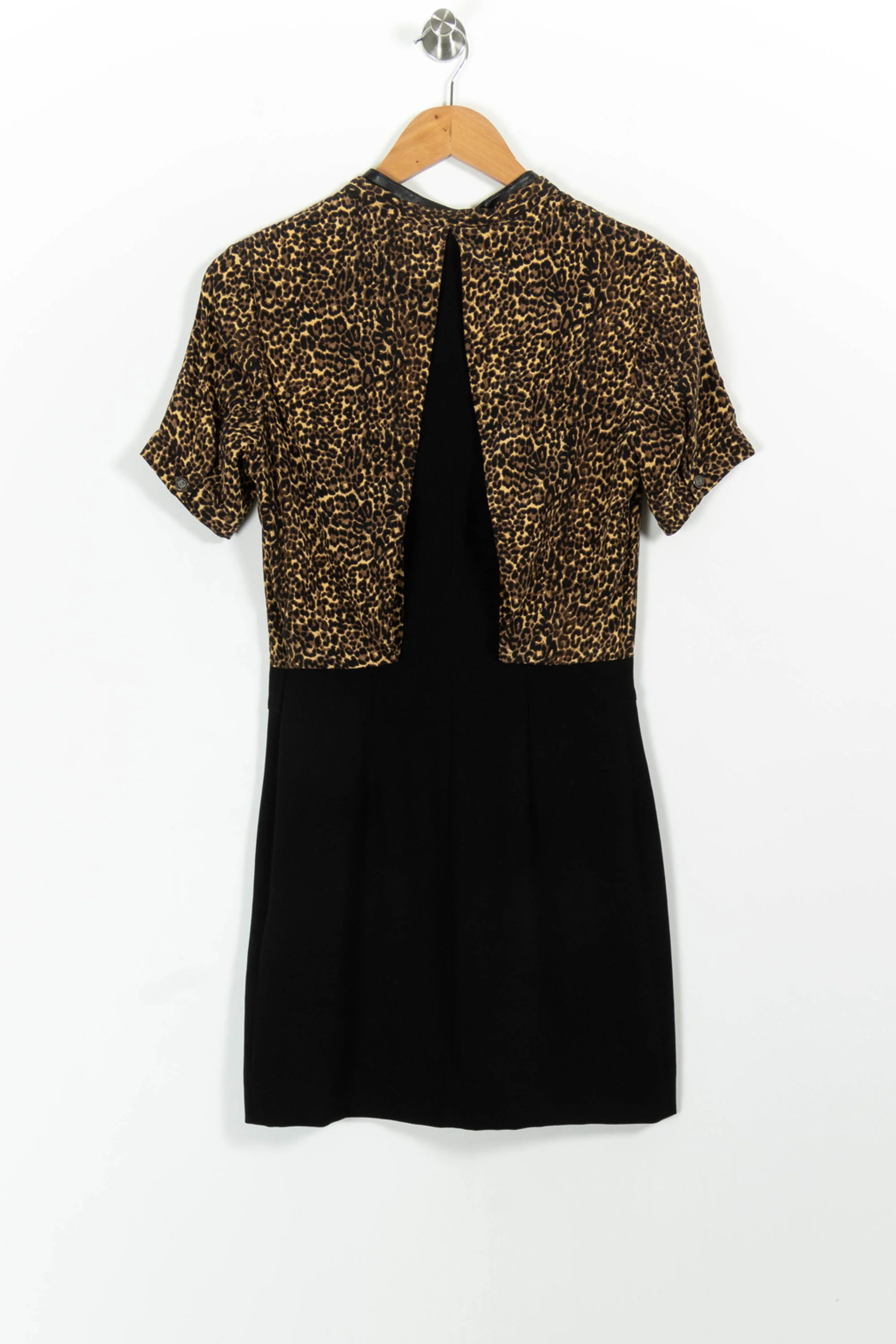 Robe Midi Léopard et Noire - Taille S/36 - Image 4