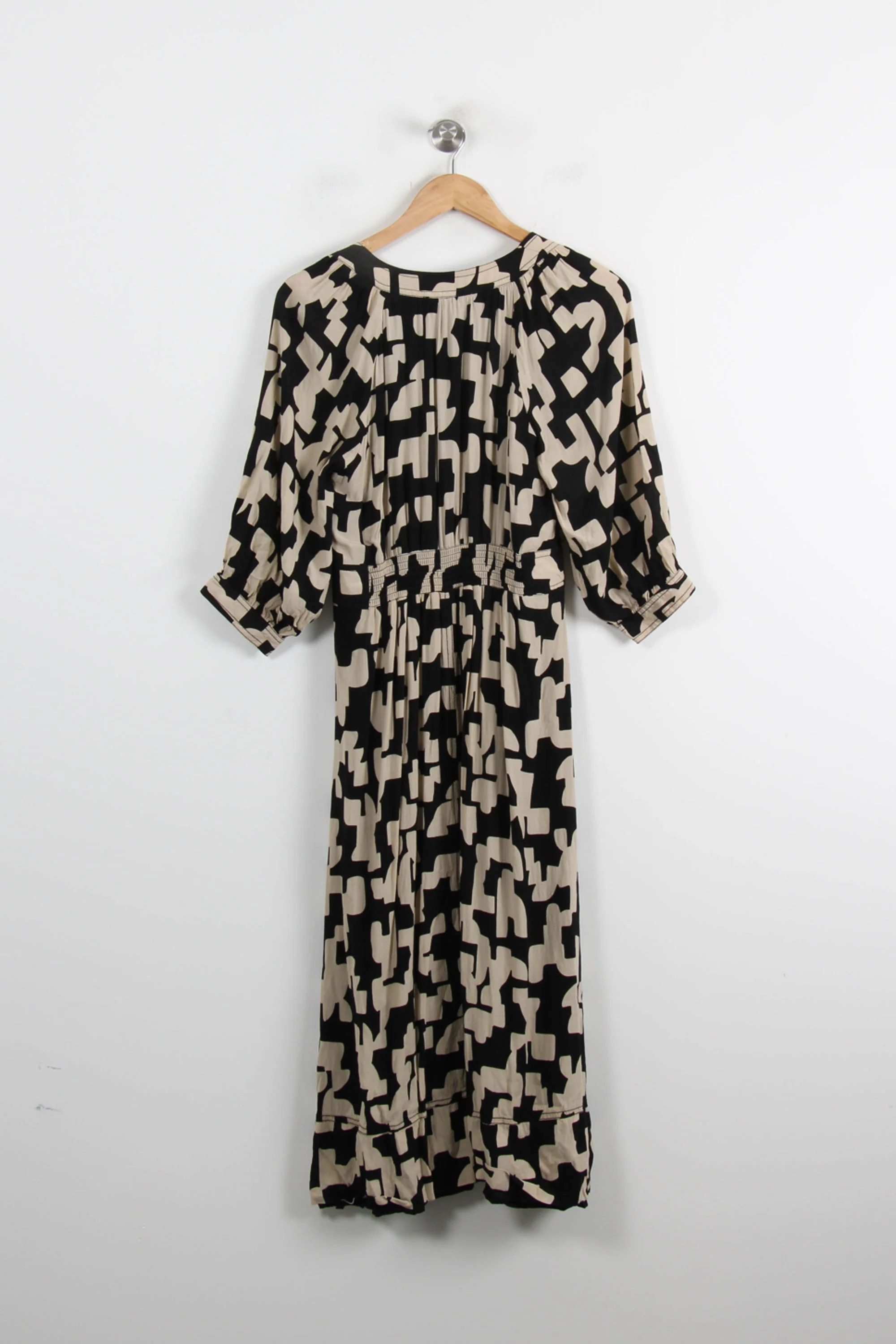 Robe Midi Noire et Beige - Taille M/38 - Image 4