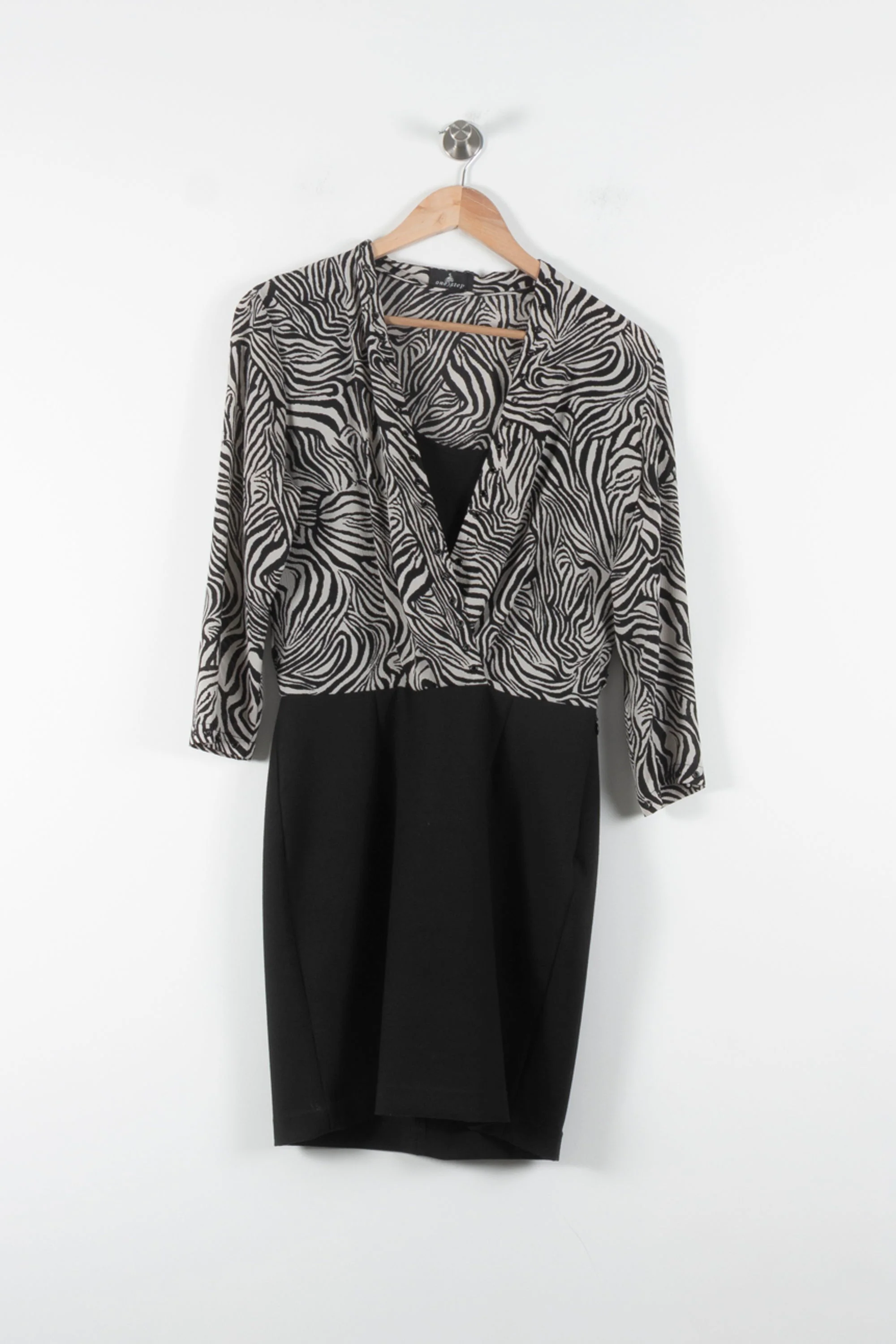 Robe Midi Noire et Blanche - Taille L/40 - Image 2