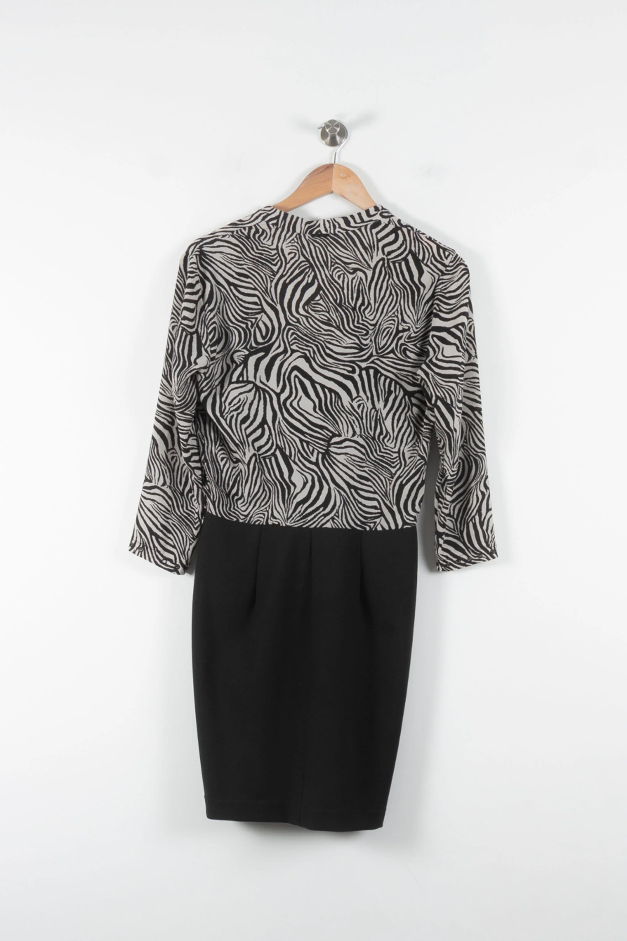 Robe Midi Noire et Blanche - Taille L/40 - Image 4