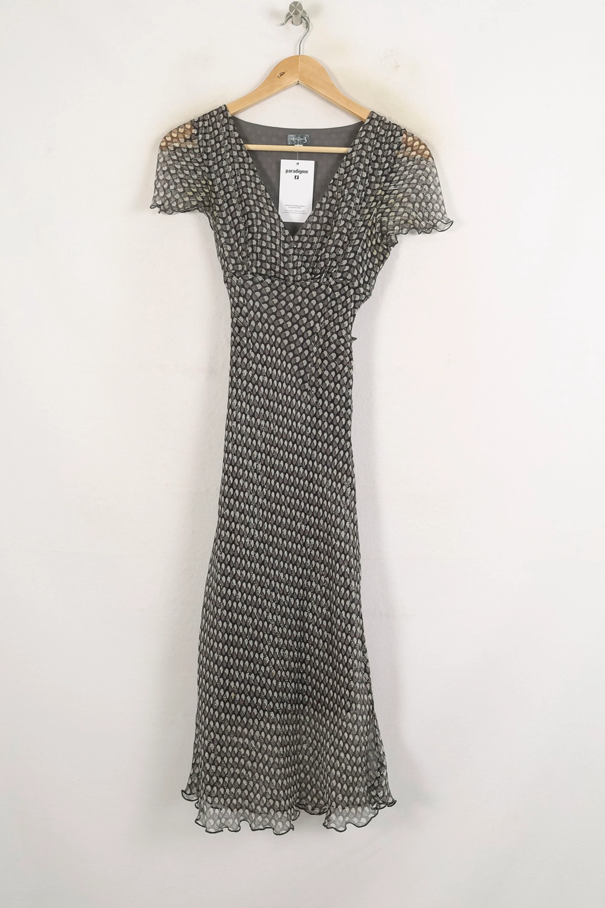Robe Midi Noire et Blanche - Taille S/36 - Image 2