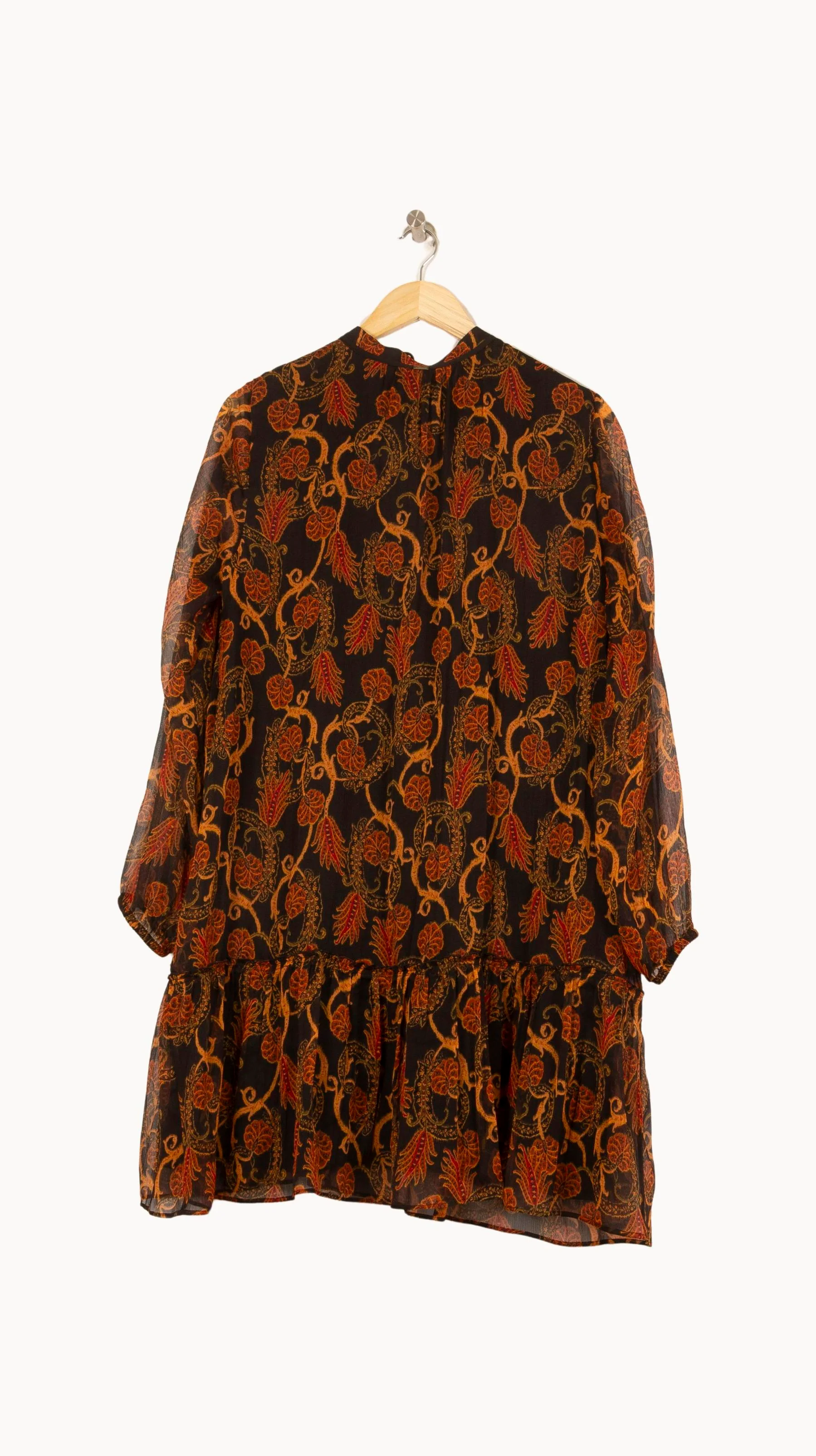 Robe Midi Noire et Orange - Taille XL/42 - Image 4