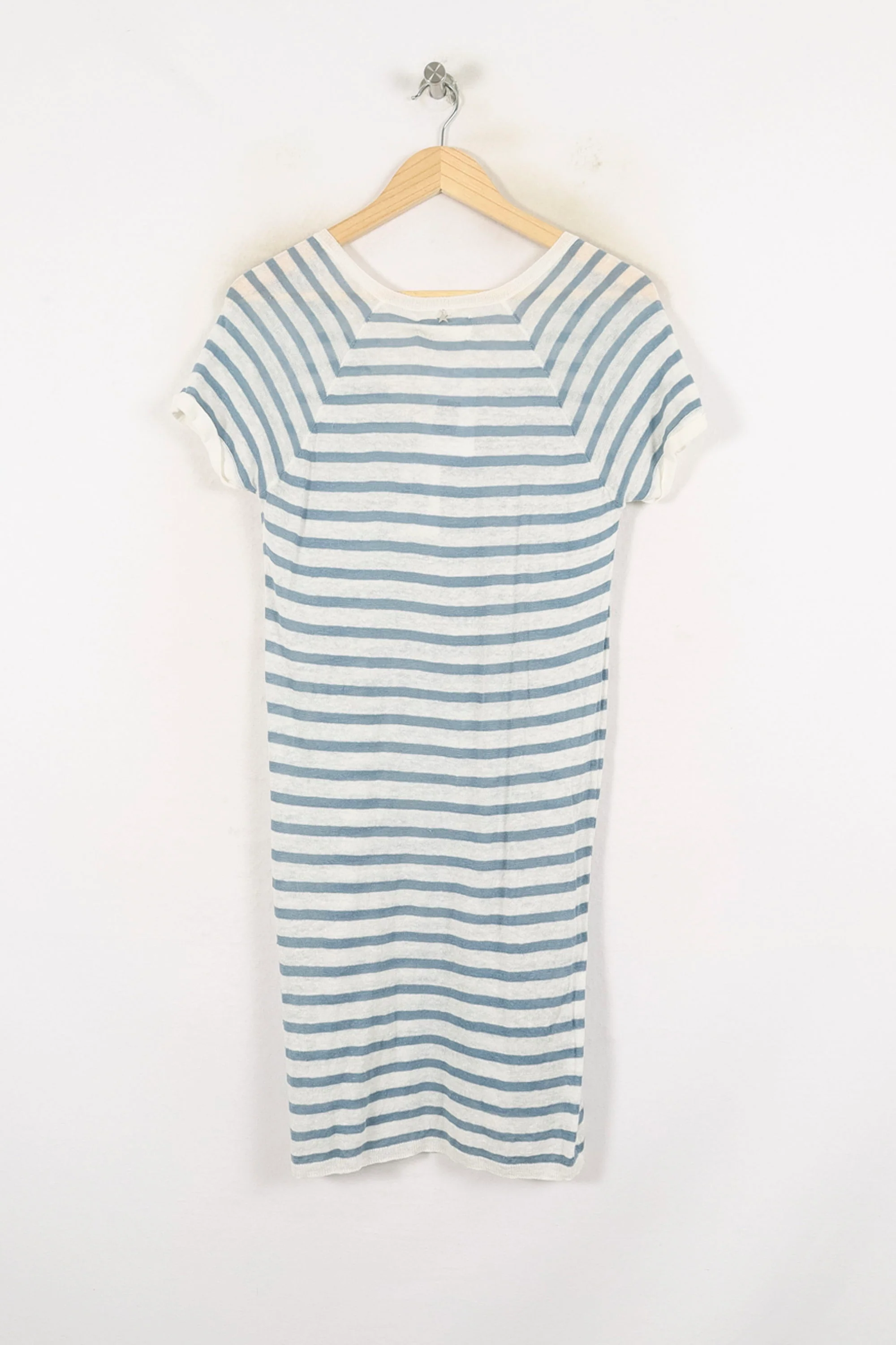 Robe Midi Rayée Bleue et Blanche - Taille S/36 - Image 4