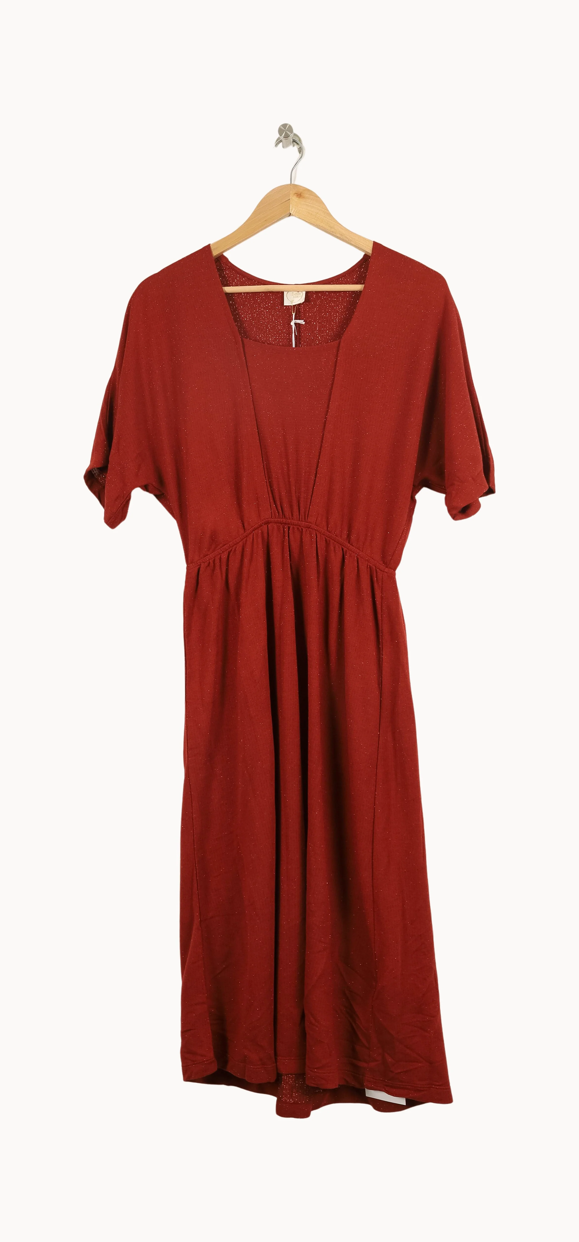 Robe Midi Rouge - Taille XS/34 - Image 2