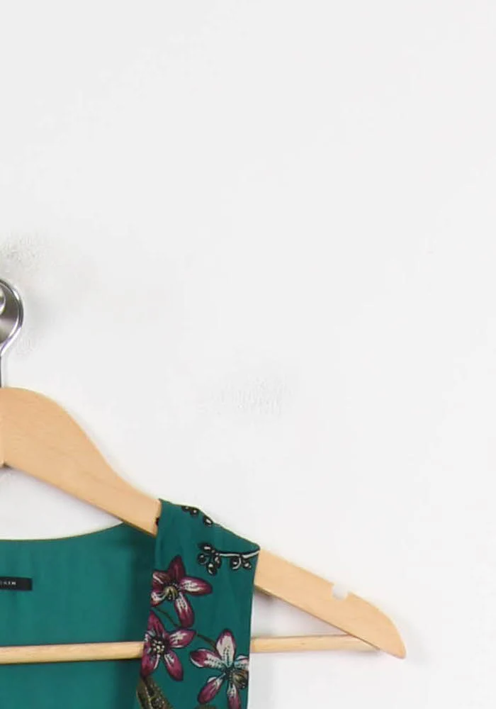 Robe Midi Verte à Fleurs - Taille S/36 - Image 3