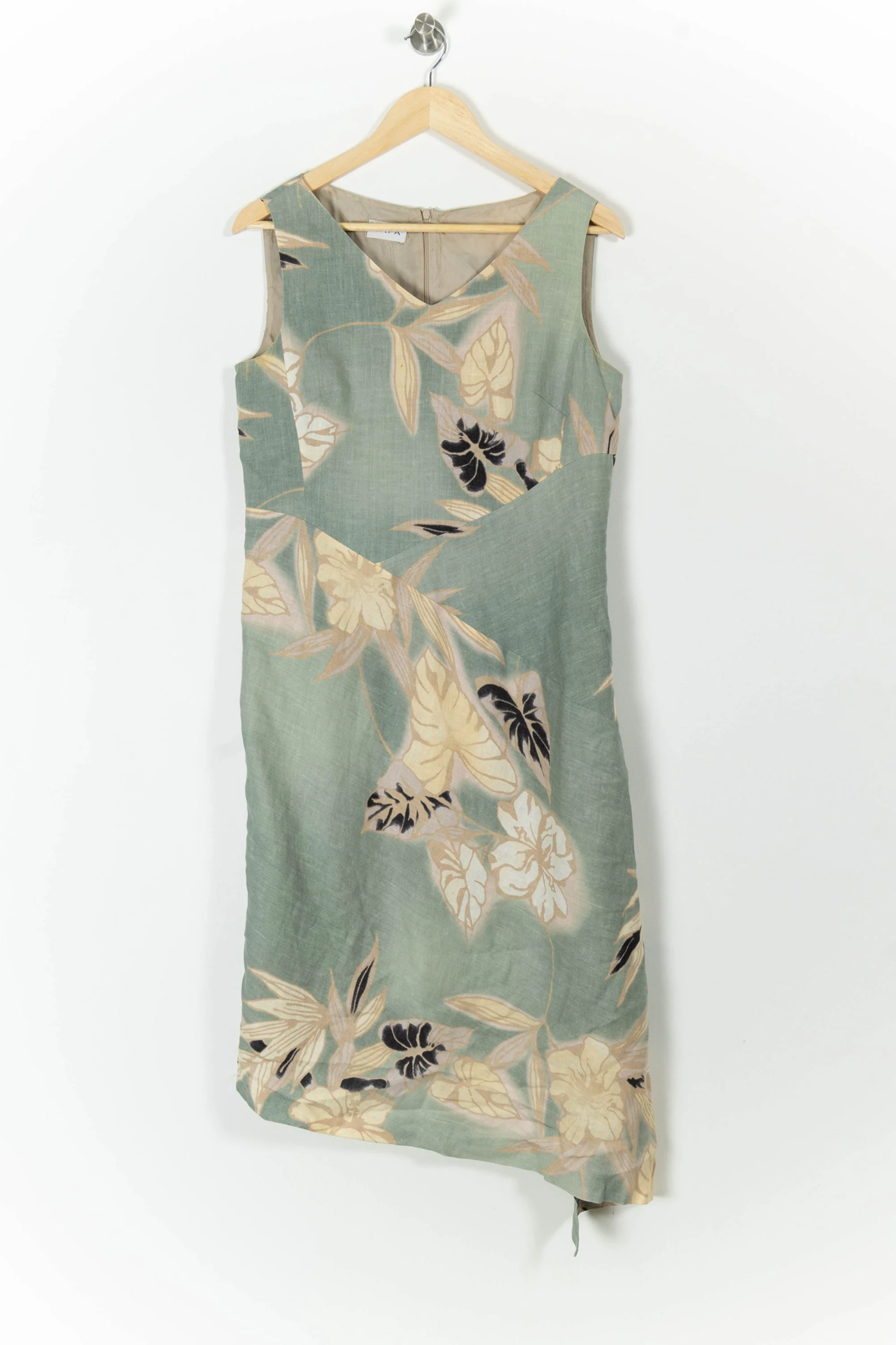 Robe Midi Verte et Beige - Taille XL/42 - Image 2