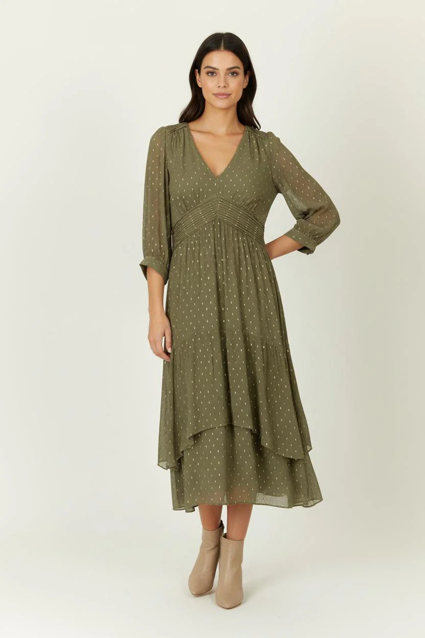 Robe Midi Verte - Taille L/40