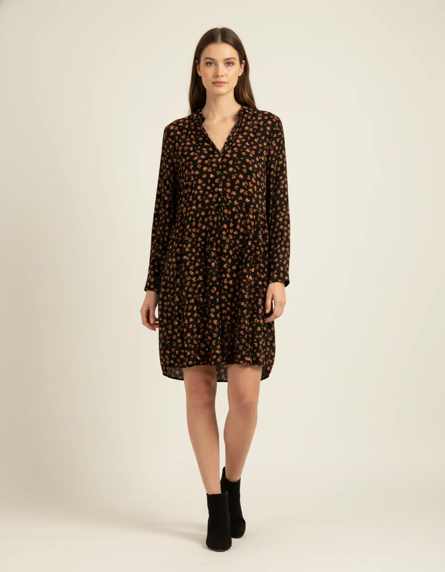 Robe noire à motifs - Taille S/36