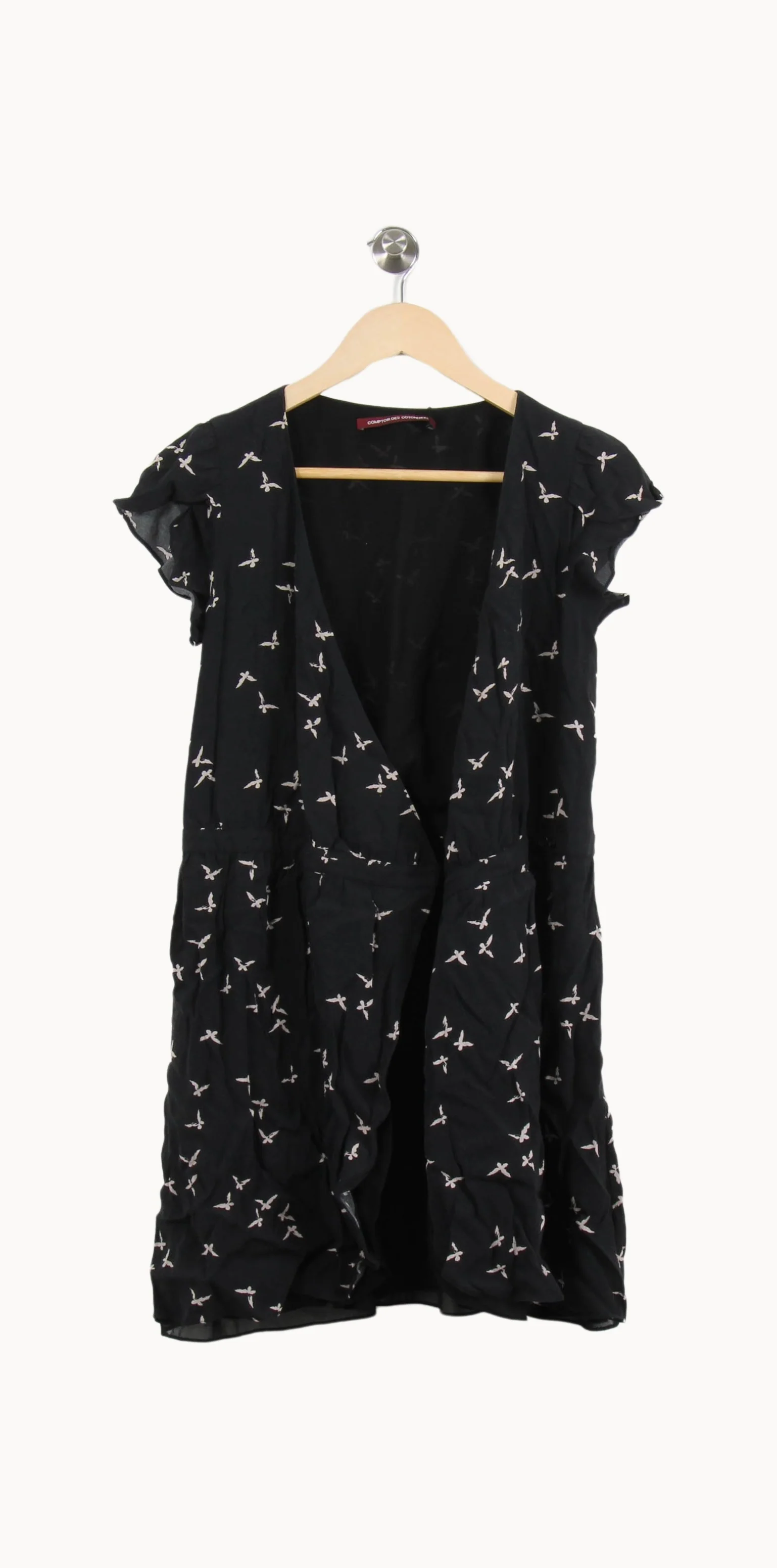 Robe noire à motifs - Taille XS/34 - Image 2